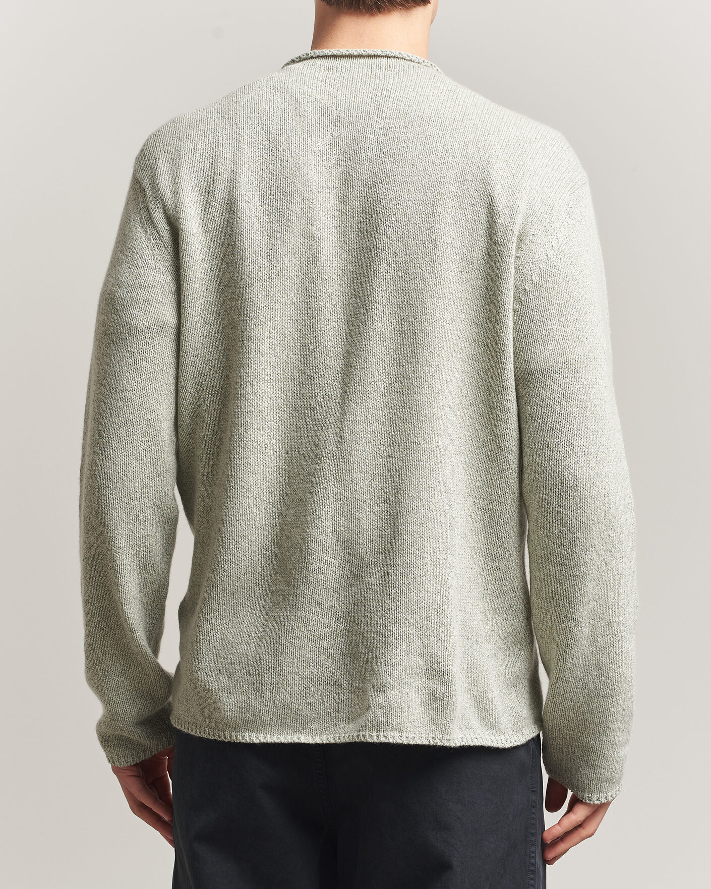 Herre | Trøjer | Auralee | Cashmere/Silk Crew Neck Mint Melange
