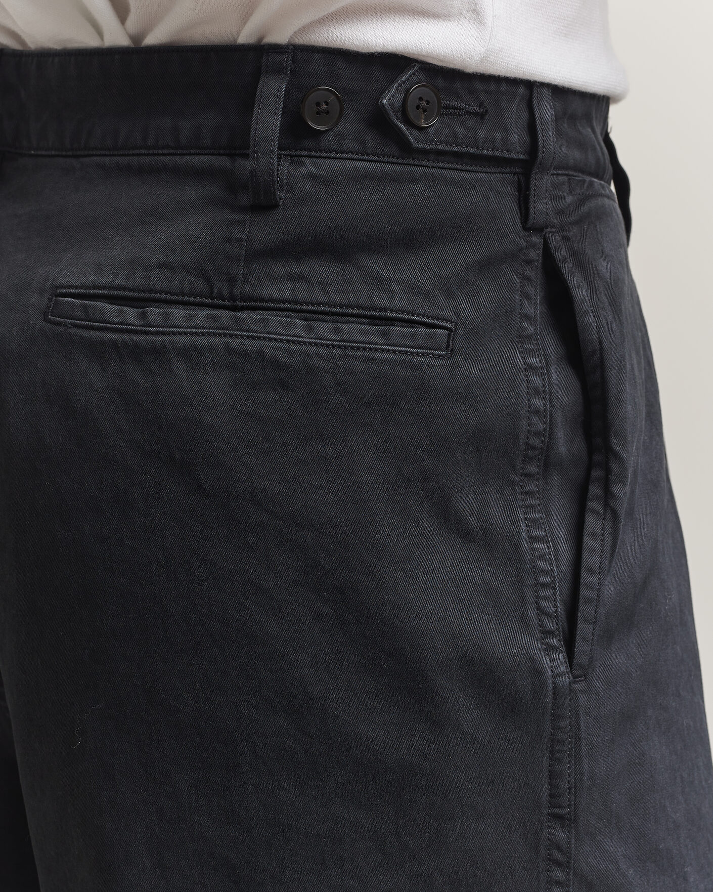 Herre | Bukser | Auralee | Garment Dyed Finx Chinos Black