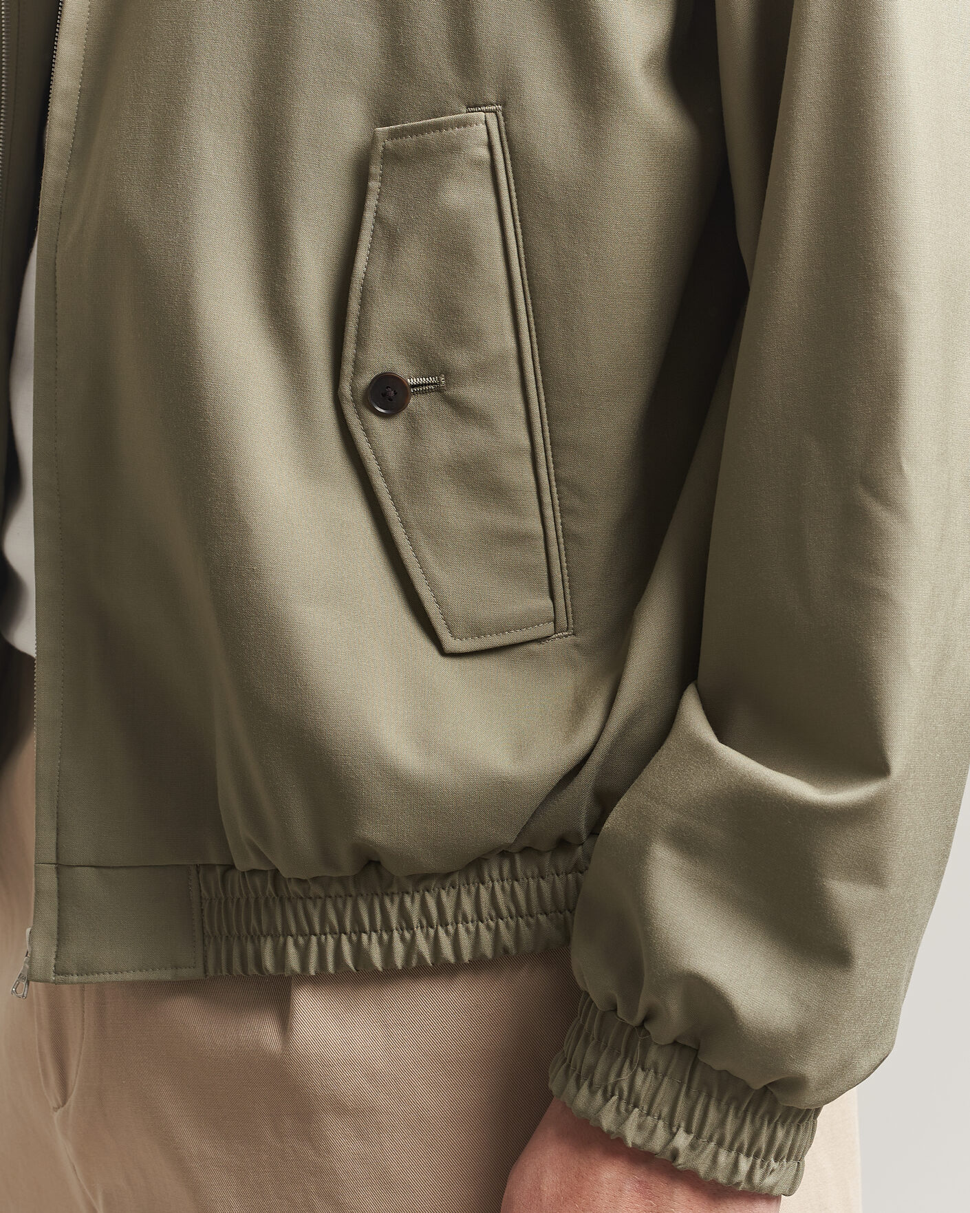Herre | Jakker | Auralee | Wool Zip Bomber Jacket Light Khaki