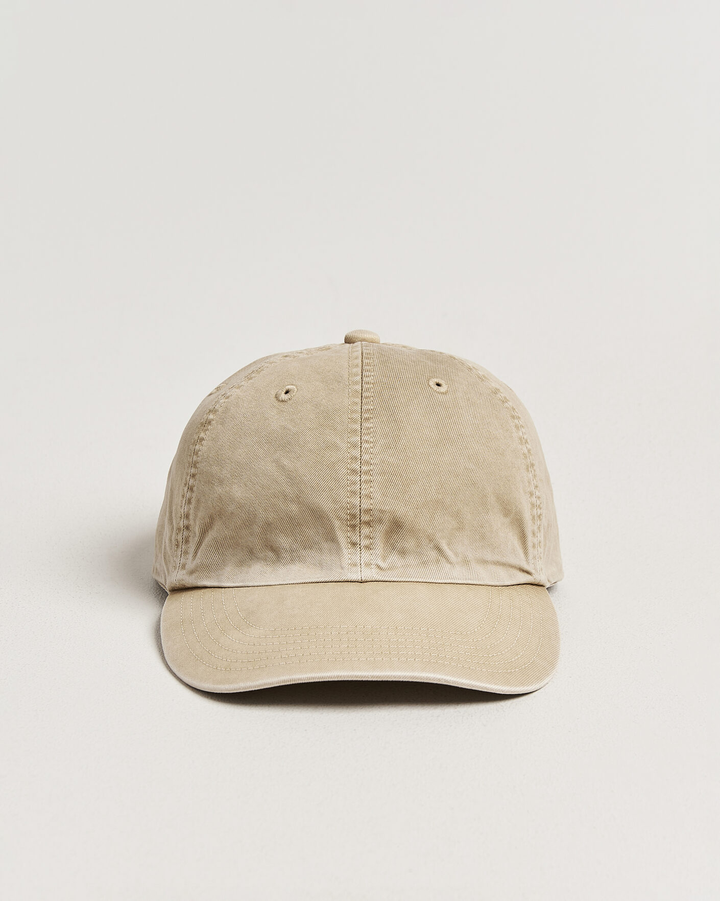 Herre | Hatte & kasketter | Auralee | Garment Dyed Finx Baseball Cap Light Beige