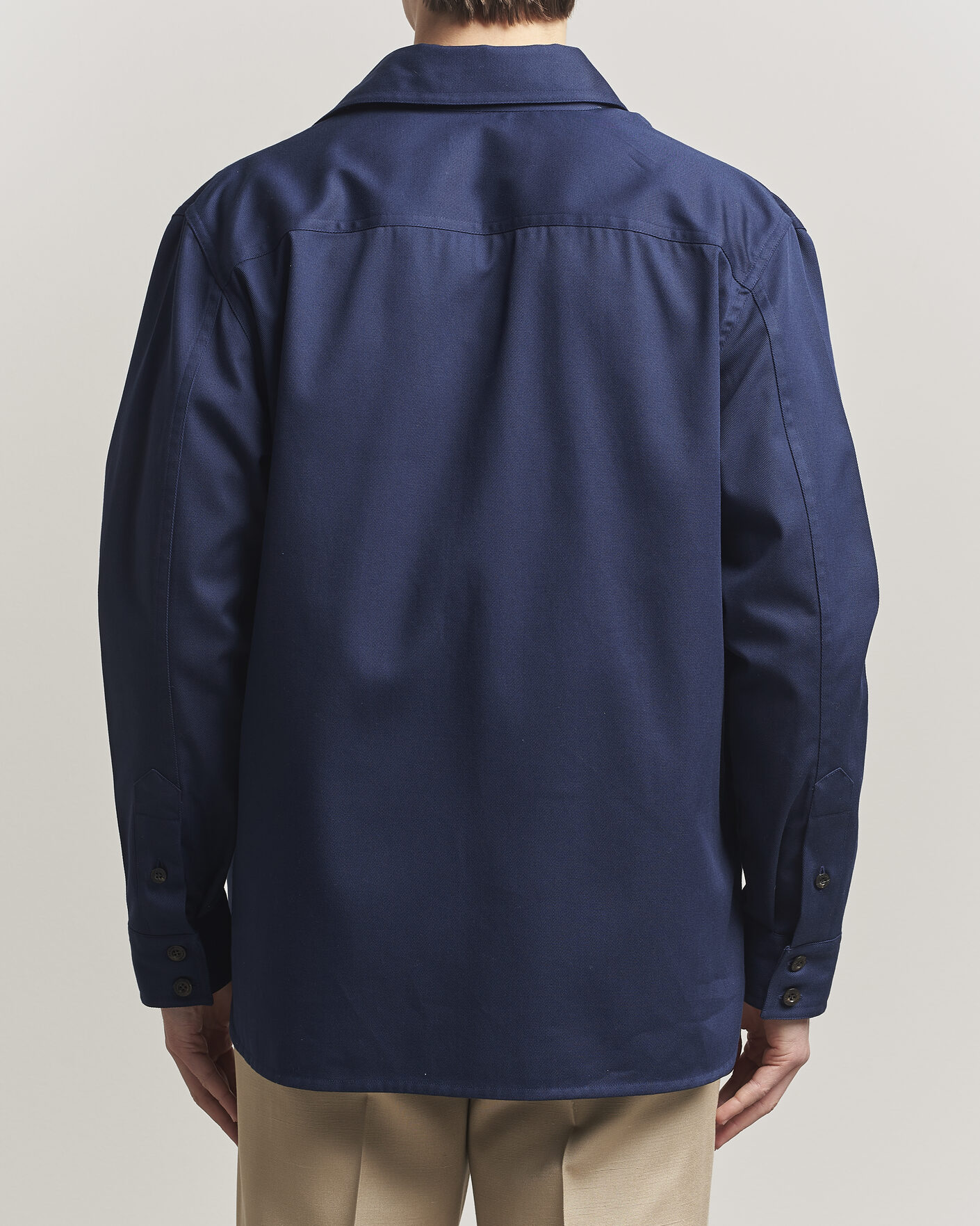 Herre | Skjorter | Caruso | Twill Cotton Overshirt Navy