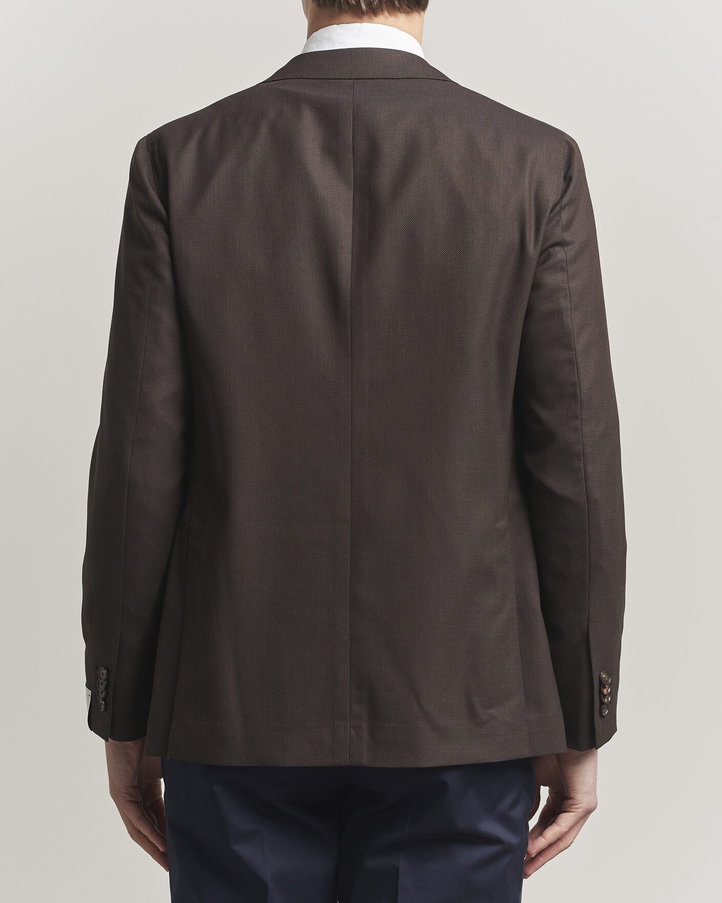 Herre | Blazere & jakker | Caruso | Aida Wool Hopsack Blazer Dark Brown