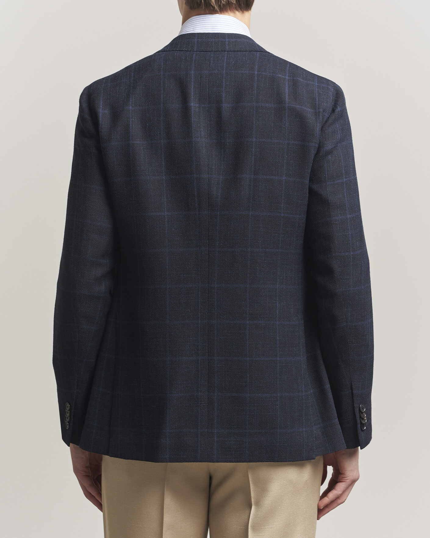 Herre | Blazere & jakker | Caruso | Aida Wool Hopsack Blazer Navy Check