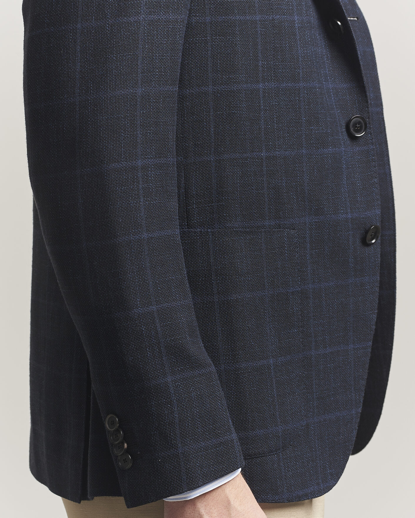 Herre | Blazere & jakker | Caruso | Aida Wool Hopsack Blazer Navy Check