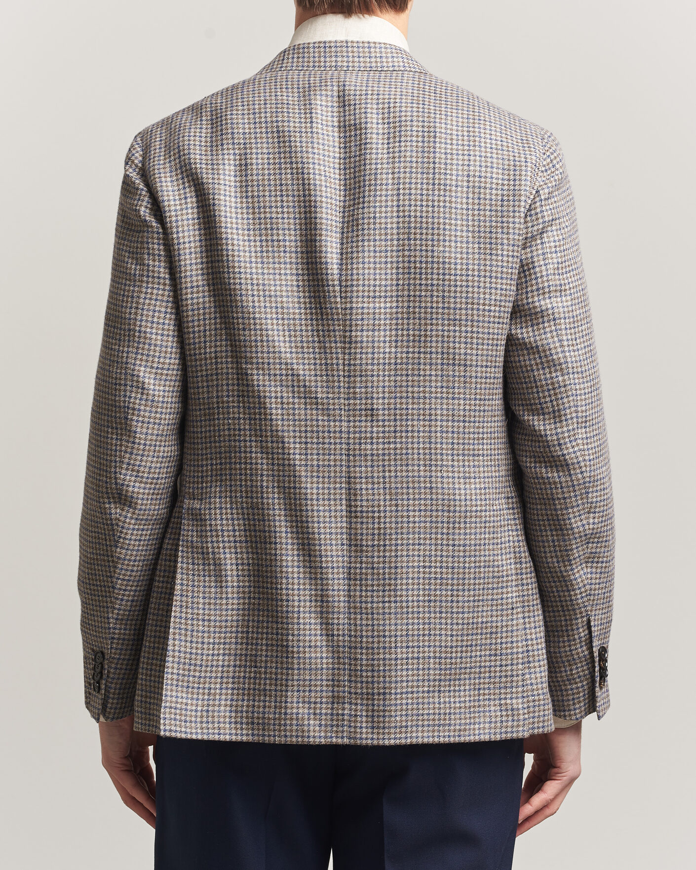 Herre | Blazere & jakker | Caruso | Aida Linen/Wool Blazer Navy/Grey Check