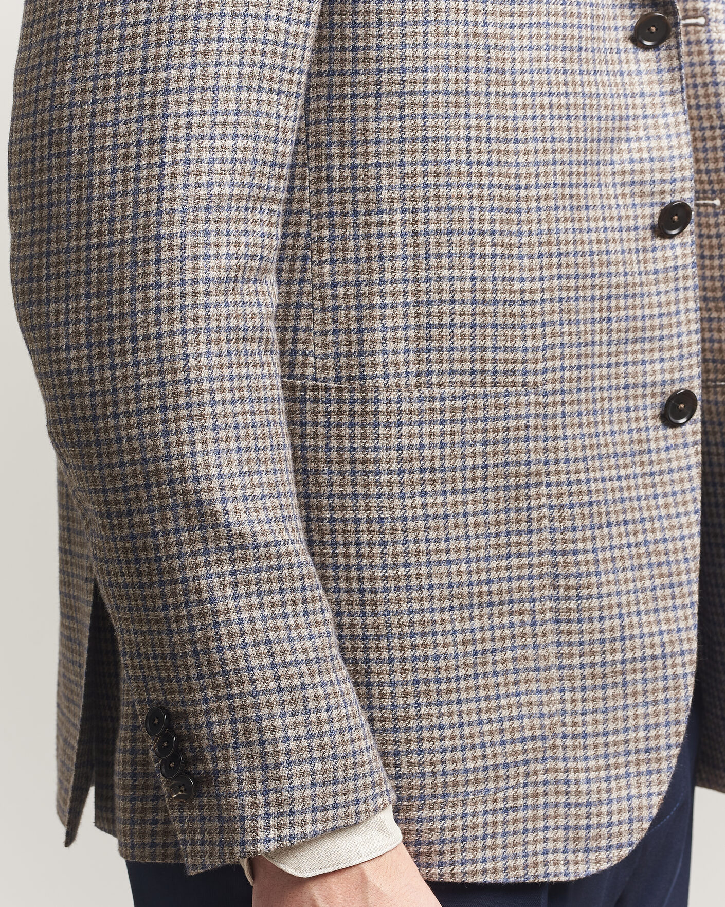 Herre | Blazere & jakker | Caruso | Aida Linen/Wool Blazer Navy/Grey Check