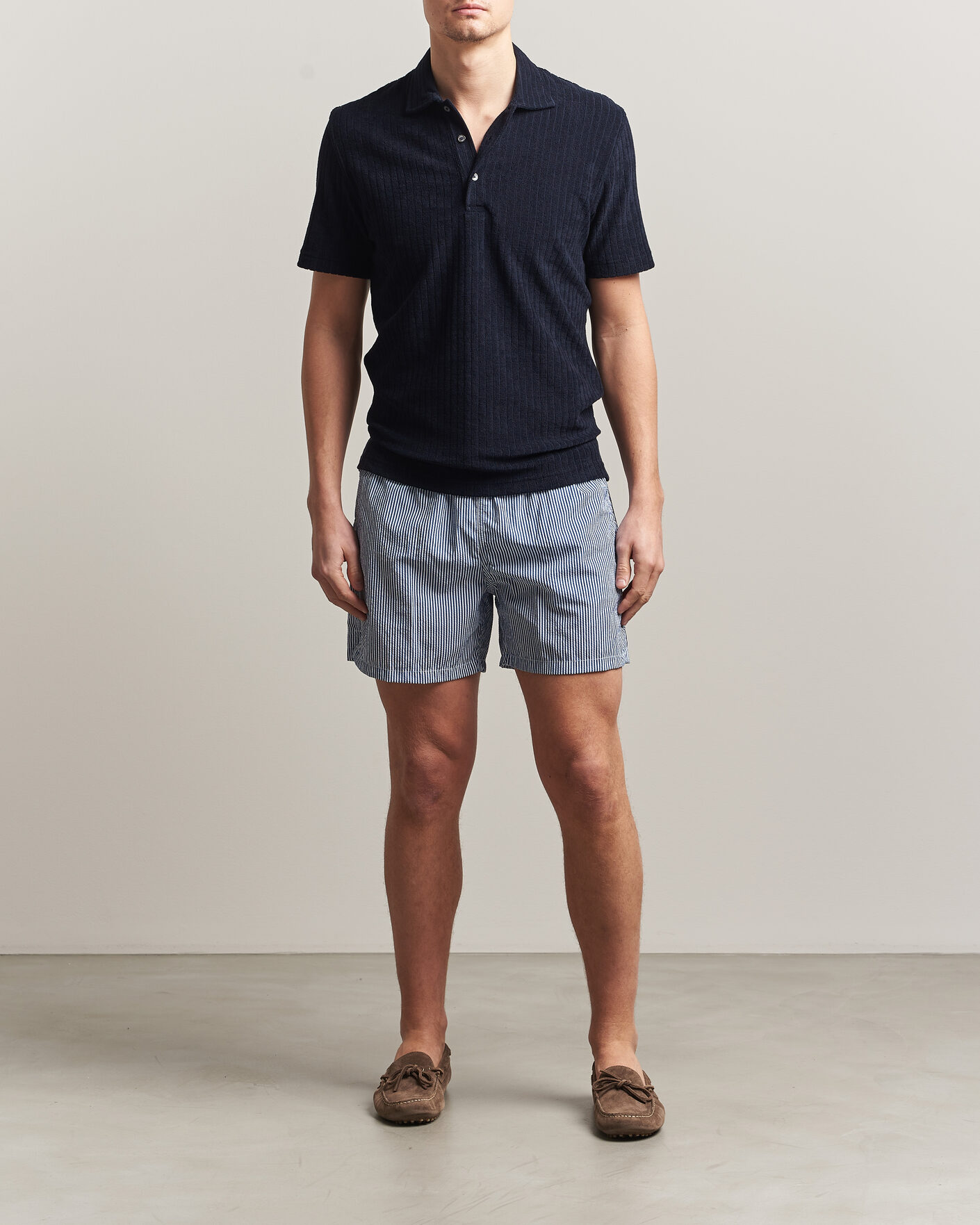 Herre | Badebukser | Fedeli | Madeira Swim Trunk Blue Stripes