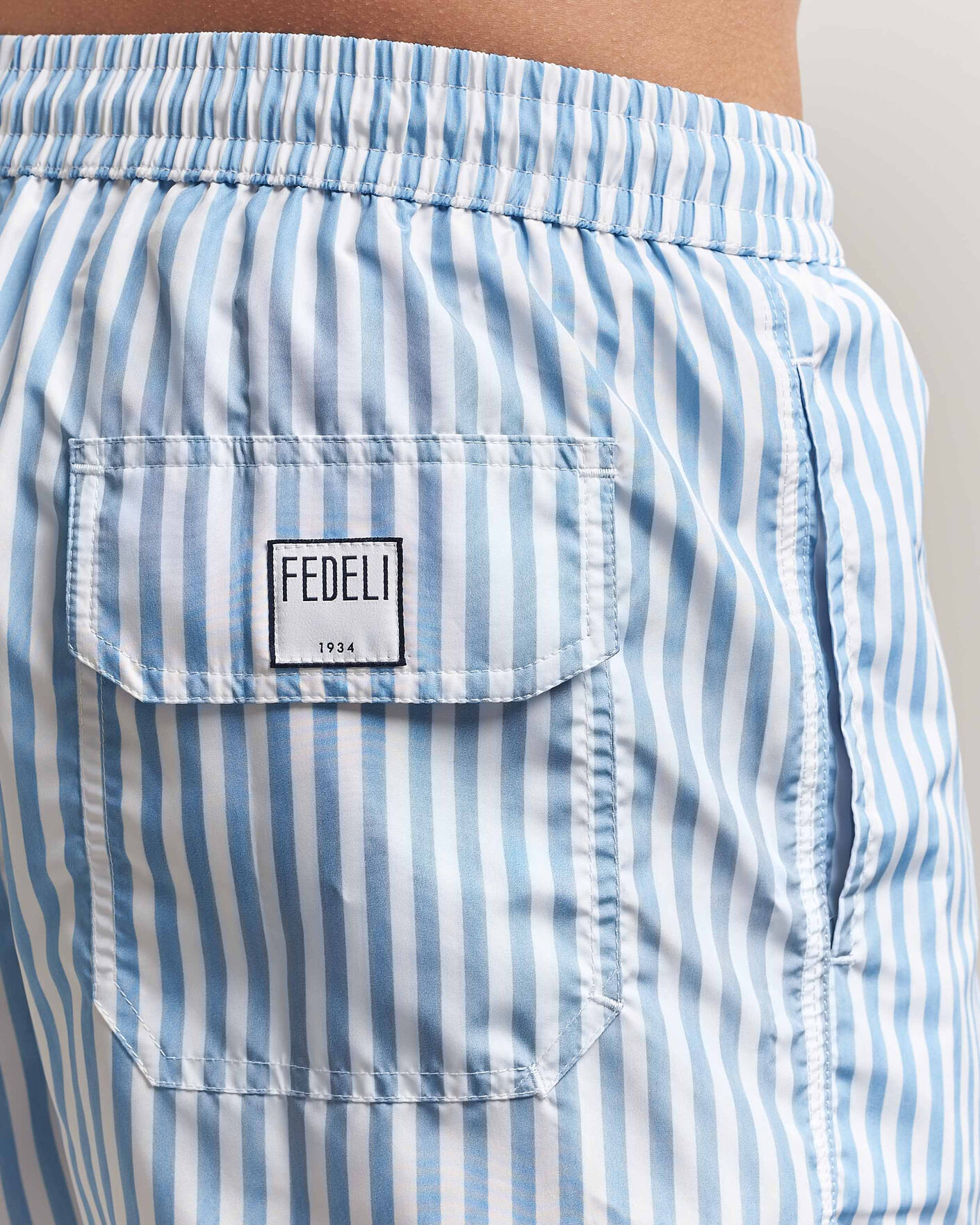 Herre | Badebukser | Fedeli | Madeira Swim Trunk Wide Blue Stripes