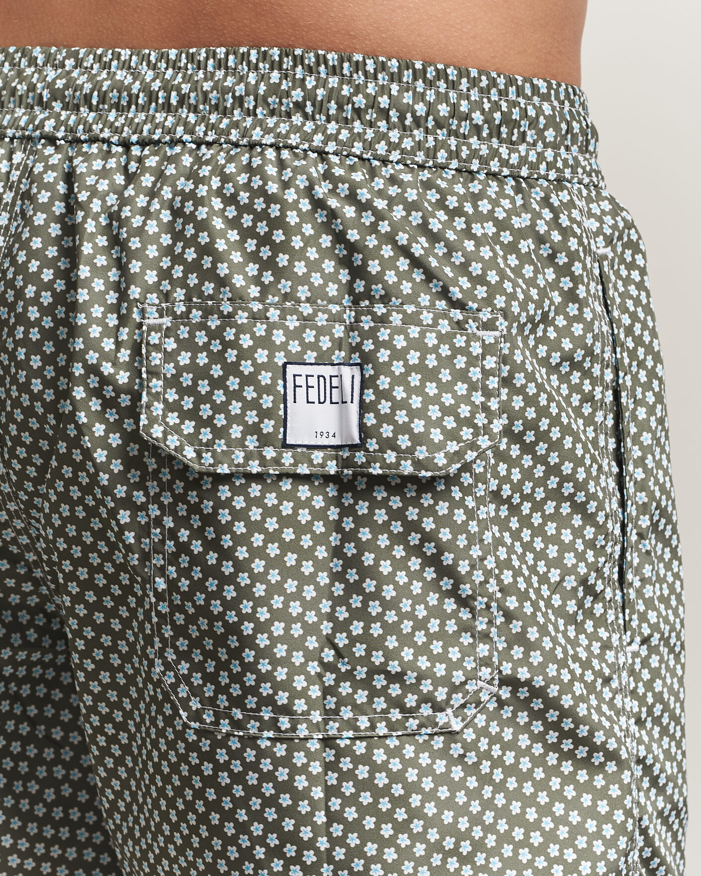 Herre | Badebukser | Fedeli | Madeira Swim Trunk Green Flowers