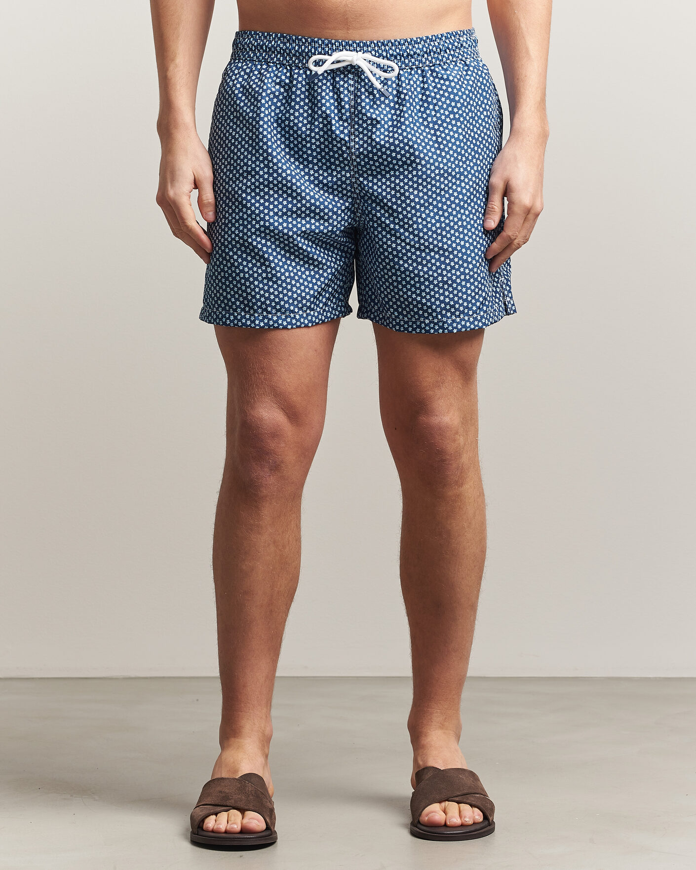 Herre | Badebukser | Fedeli | Madeira Swim Trunk Blue Flowers