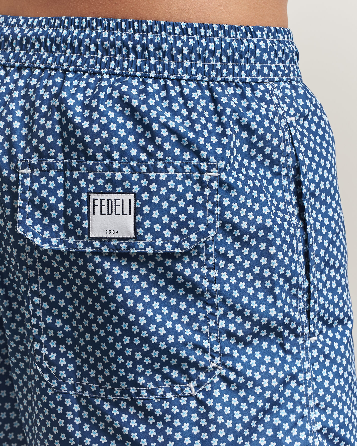 Herre | Badebukser | Fedeli | Madeira Swim Trunk Blue Flowers