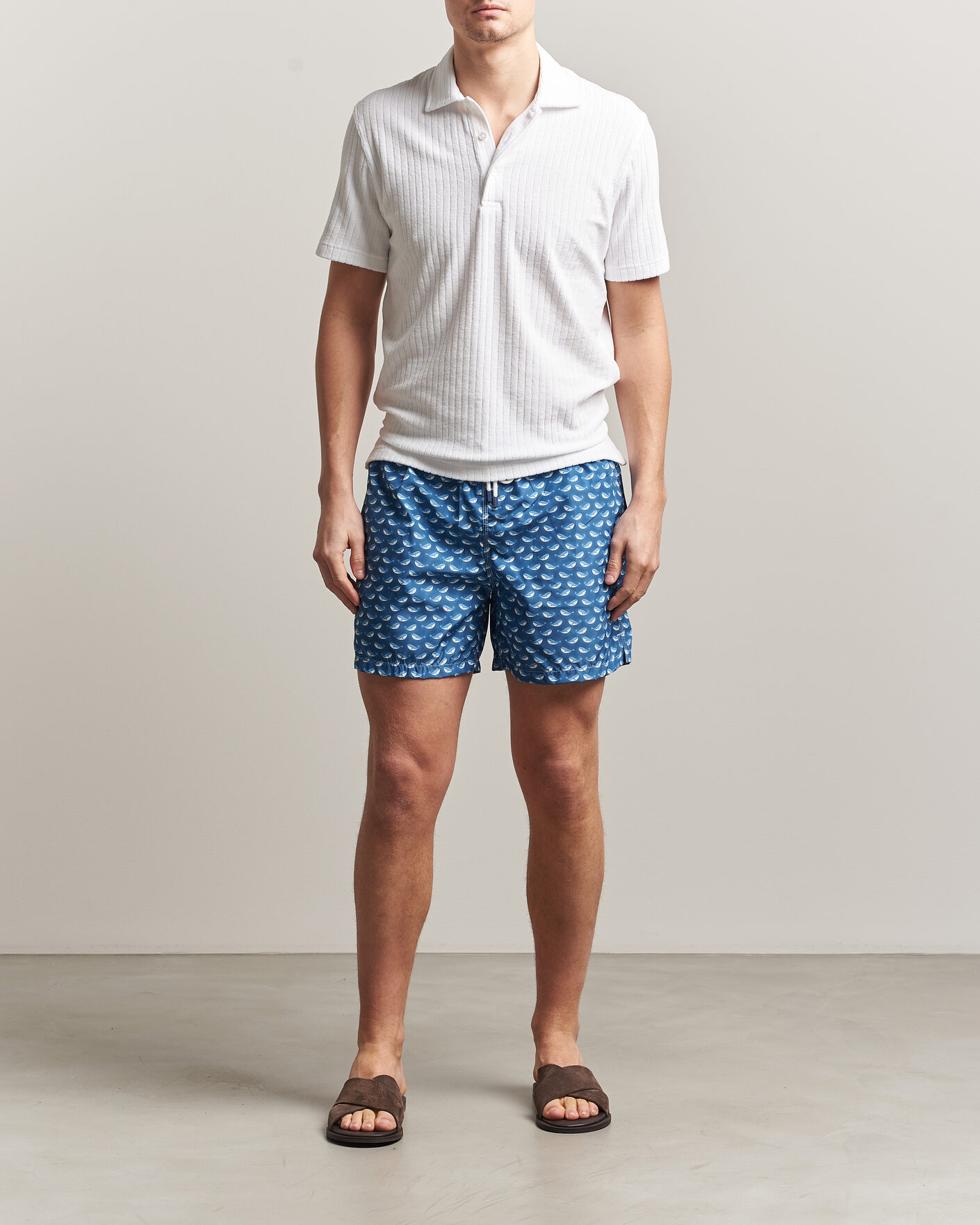 Herre | Badebukser | Fedeli | Madeira Swim Trunk Blue Whales