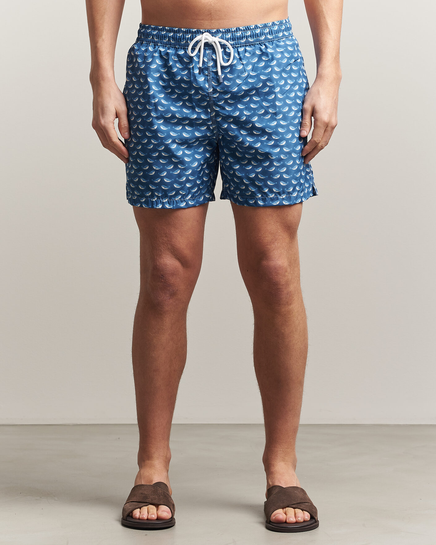 Herre | Badebukser | Fedeli | Madeira Swim Trunk Blue Whales