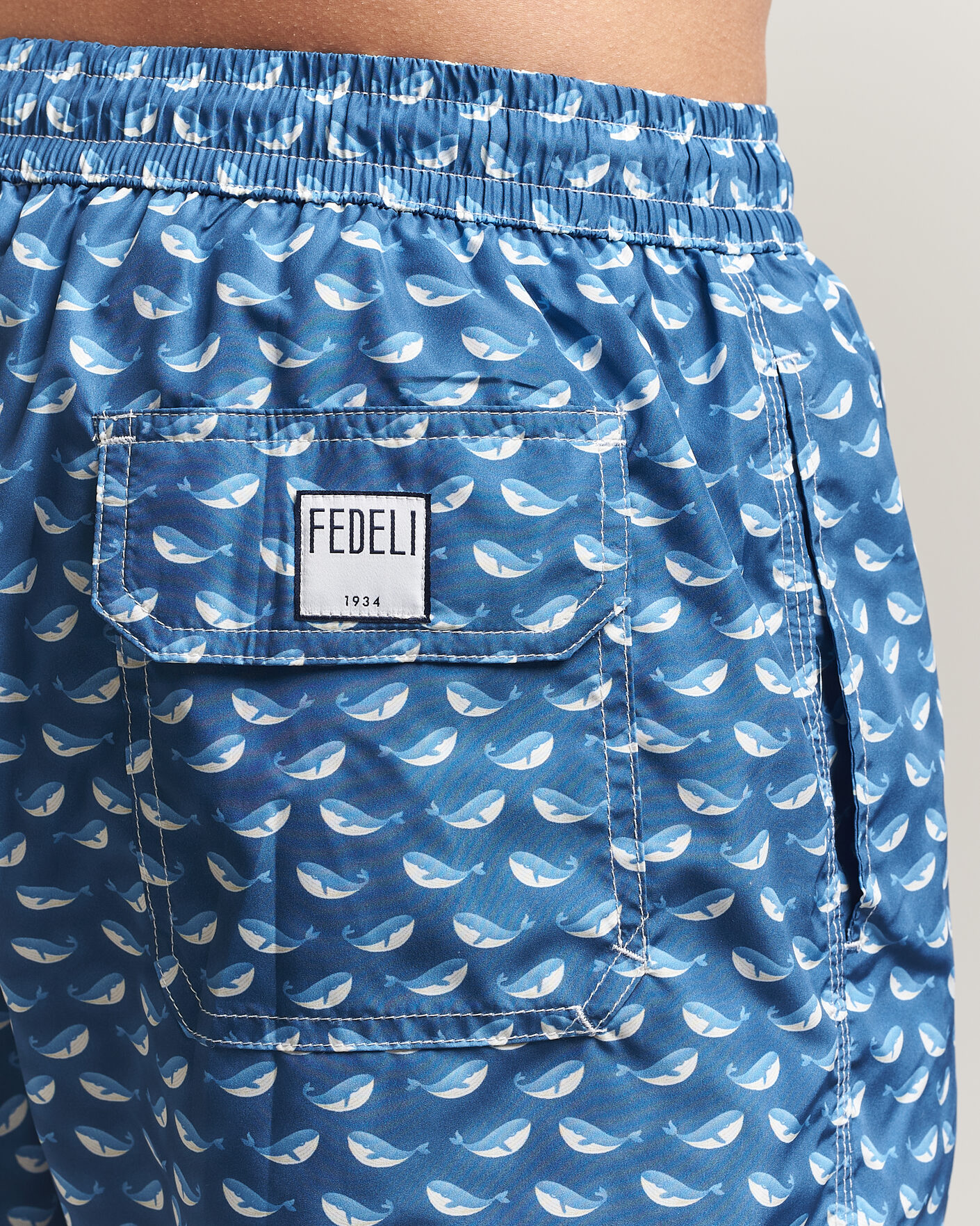 Herre | Badebukser | Fedeli | Madeira Swim Trunk Blue Whales