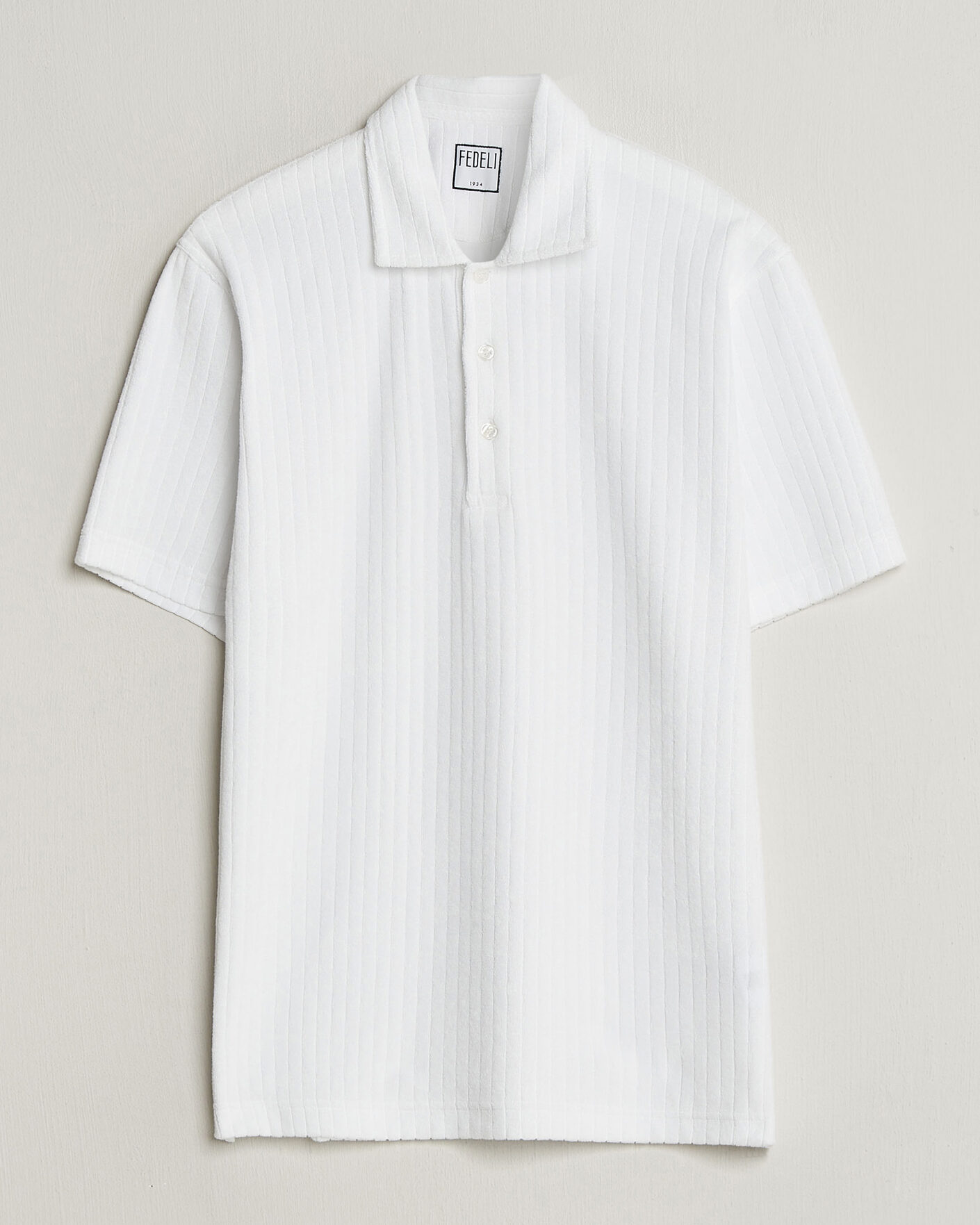 Herre | Polotrøjer | Fedeli | Rib Terry Polo White