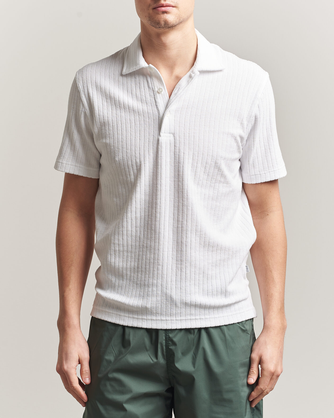 Herre | Polotrøjer | Fedeli | Rib Terry Polo White