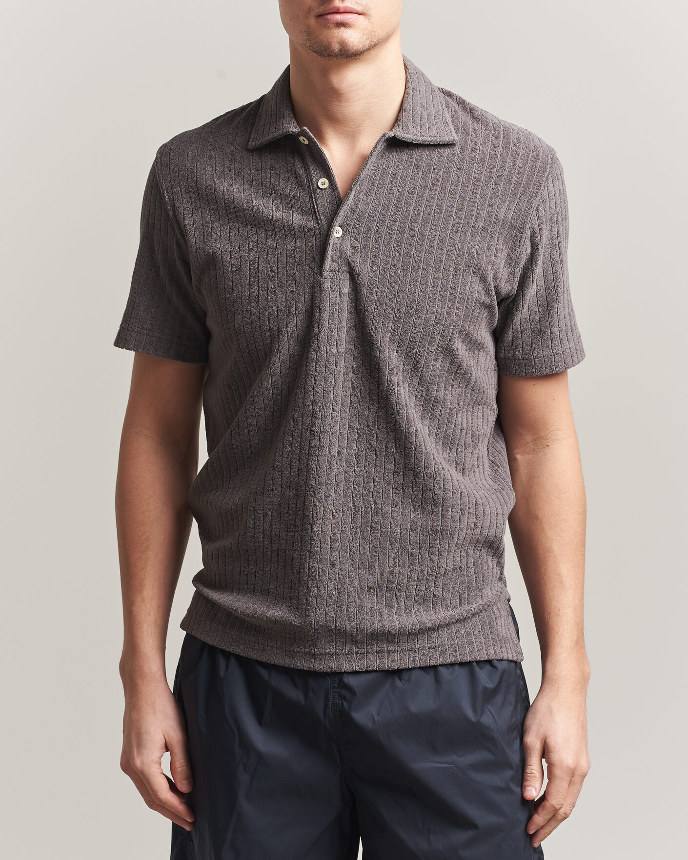 Herre | Polotrøjer | Fedeli | Rib Terry Polo Taupe