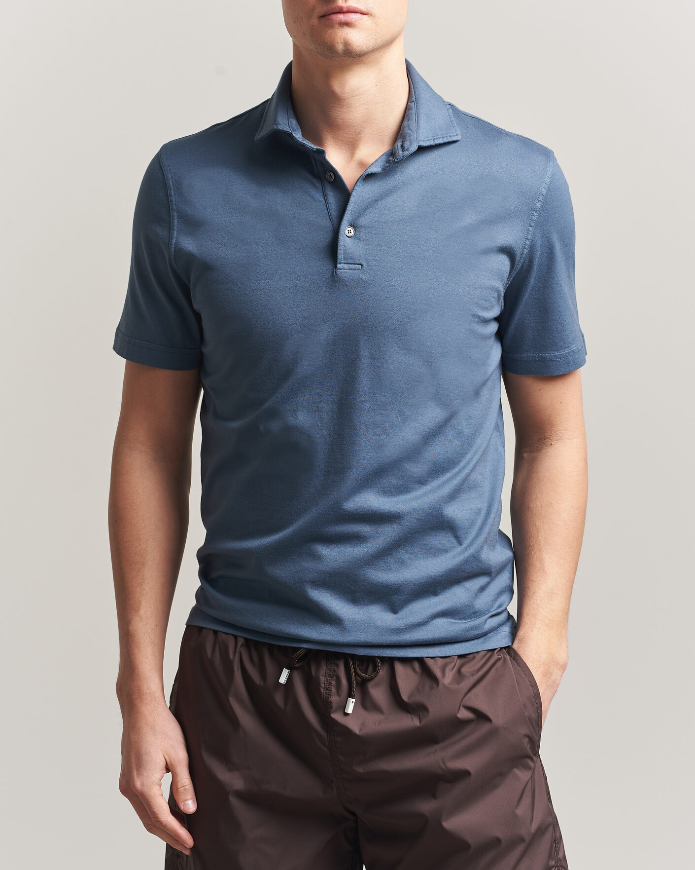 Herre | Polotrøjer | Fedeli | Zero Organic Cotton Polo Steel Blue