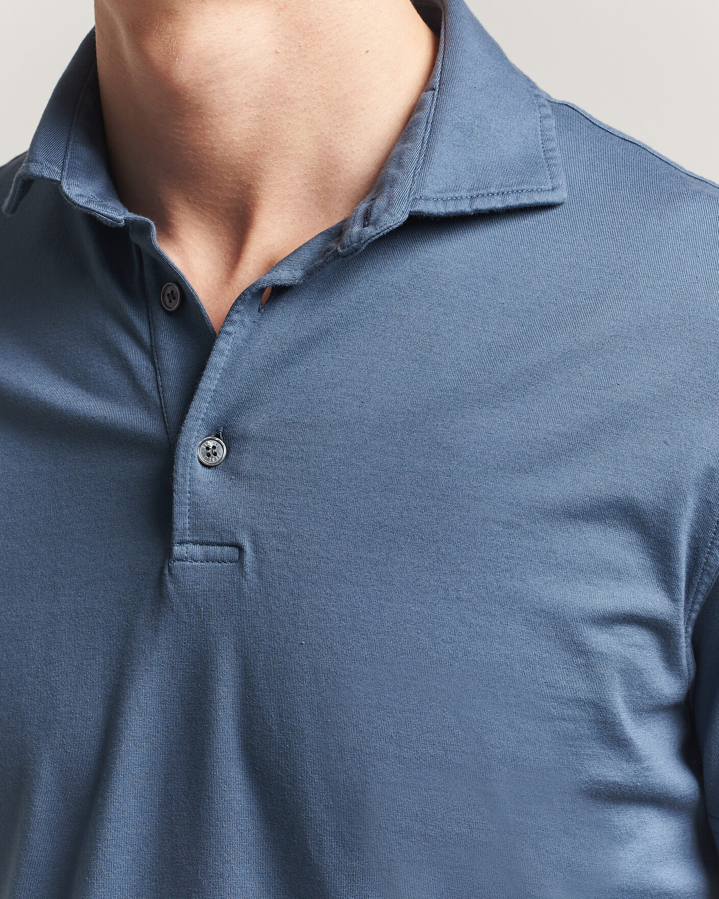 Herre | Polotrøjer | Fedeli | Zero Organic Cotton Polo Steel Blue