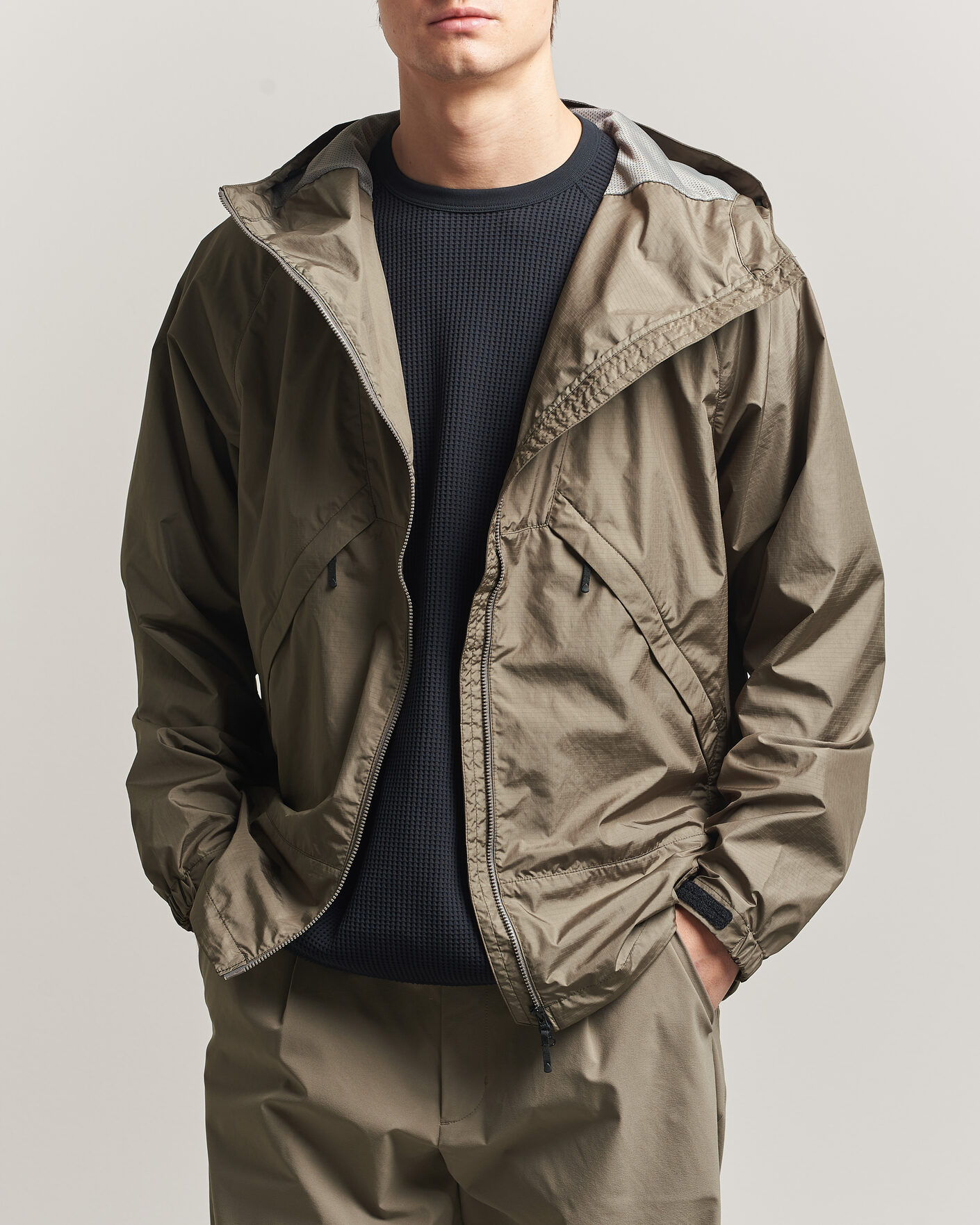 Herre | Jakker | Goldwin | Rip Stop Hooded Jacket Sand