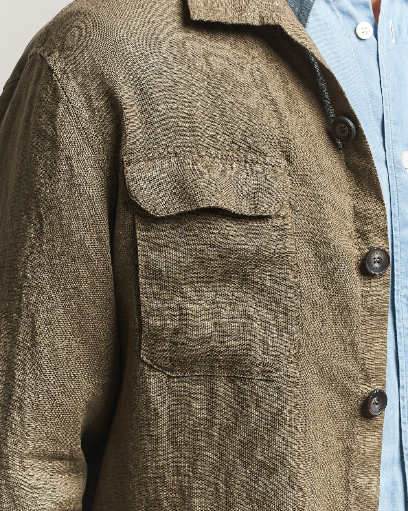 Herre | Jakker | Herno | Linen Safari Jacket Military
