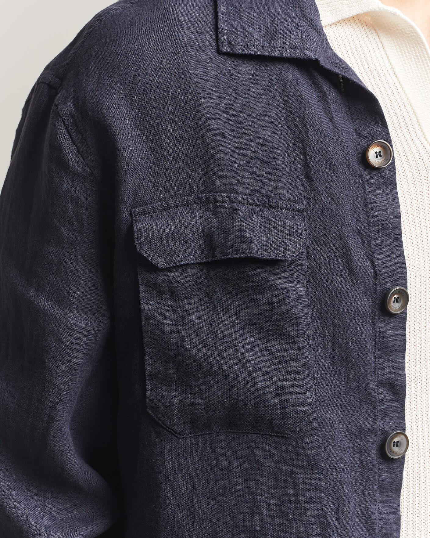 Herre | Jakker | Herno | Linen Safari Jacket Navy
