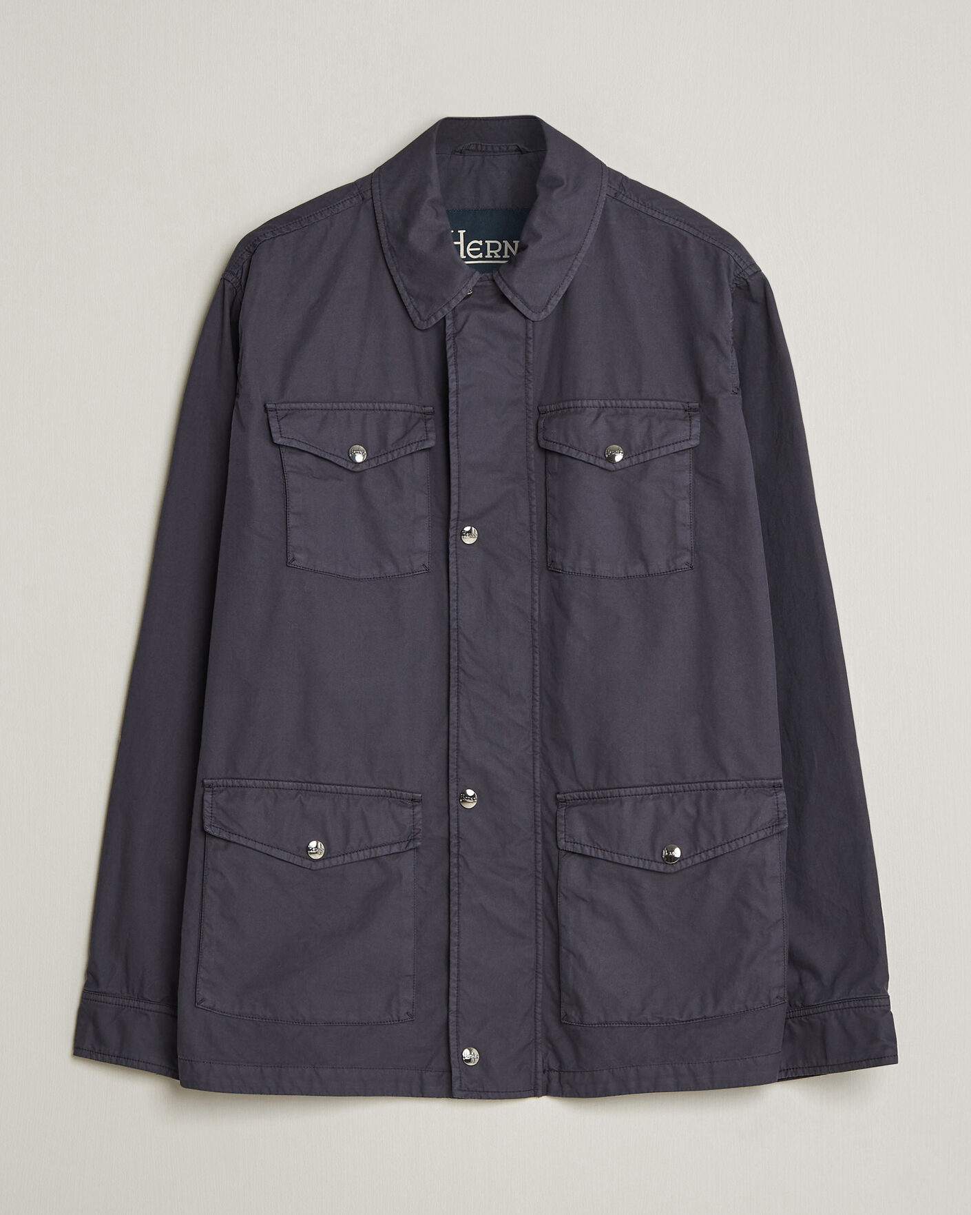 Herre | Jakker | Herno | Washed Cotton Field Jacket Navy