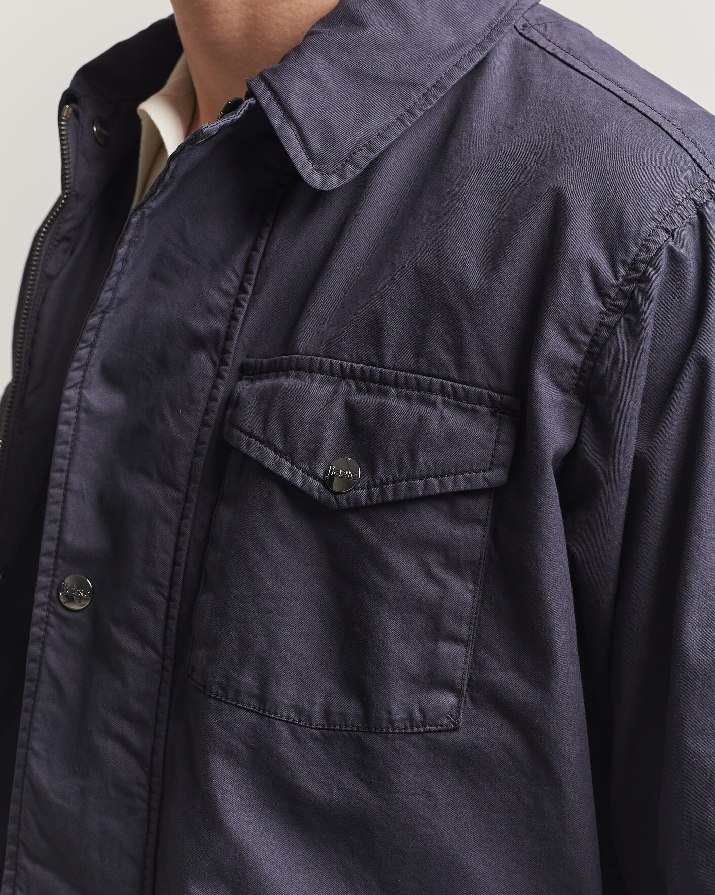 Herre | Jakker | Herno | Washed Cotton Field Jacket Navy