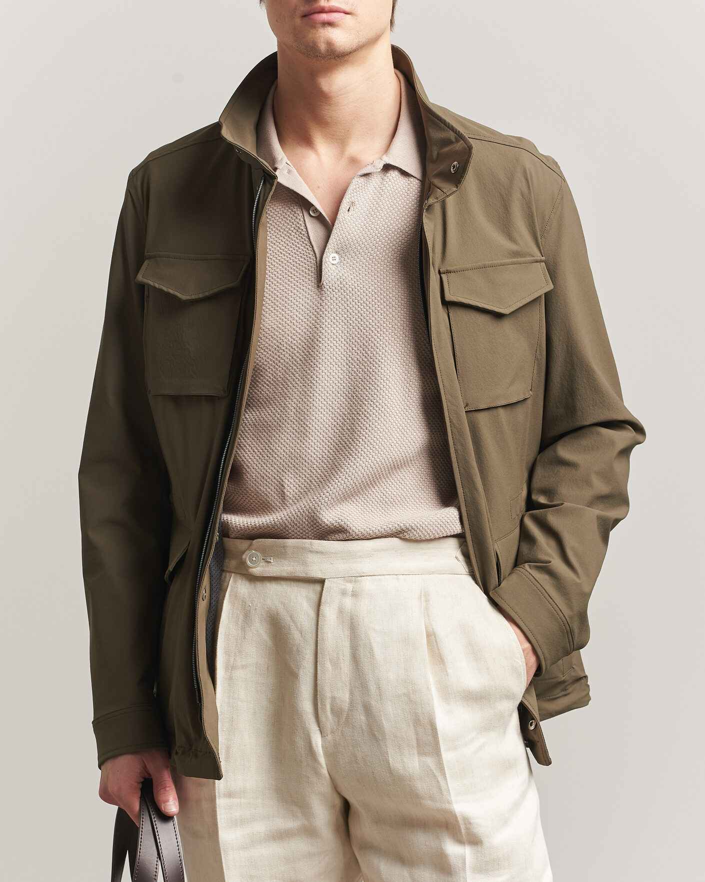 Herre | Jakker | Herno | Soft Nylon Field Jacket Military