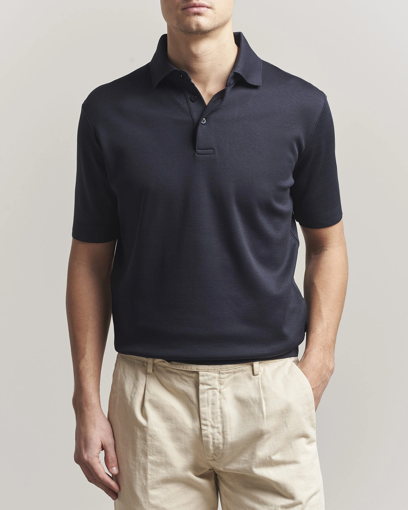 Herre | Polotrøjer | Herno | Micro Piquet Polo Navy