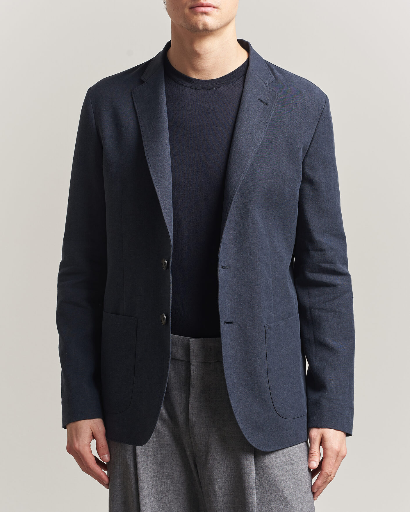 Herre | Blazere & jakker | Herno | Cotton/Linen Blazer Navy