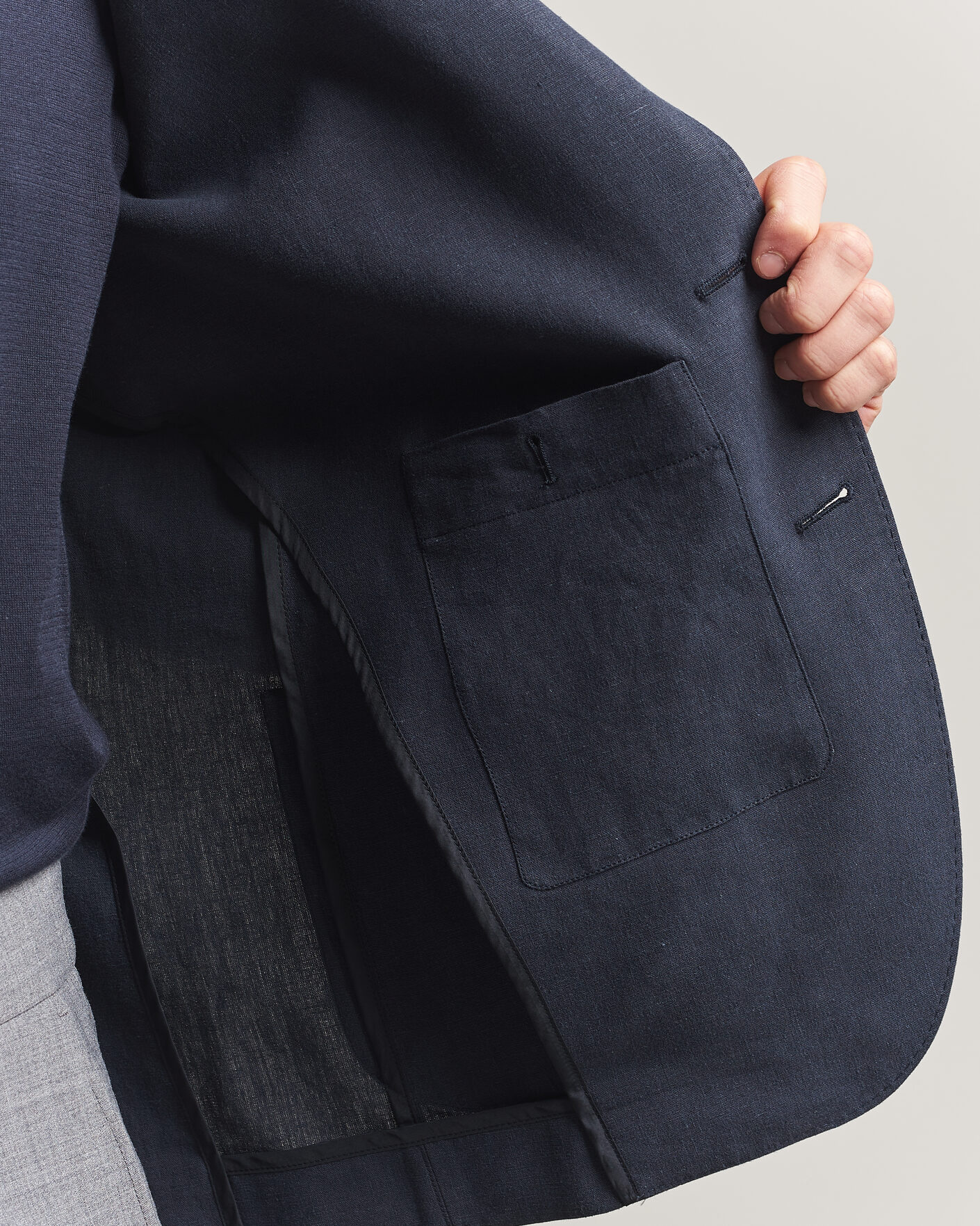 Herre | Blazere & jakker | Herno | Cotton/Linen Blazer Navy