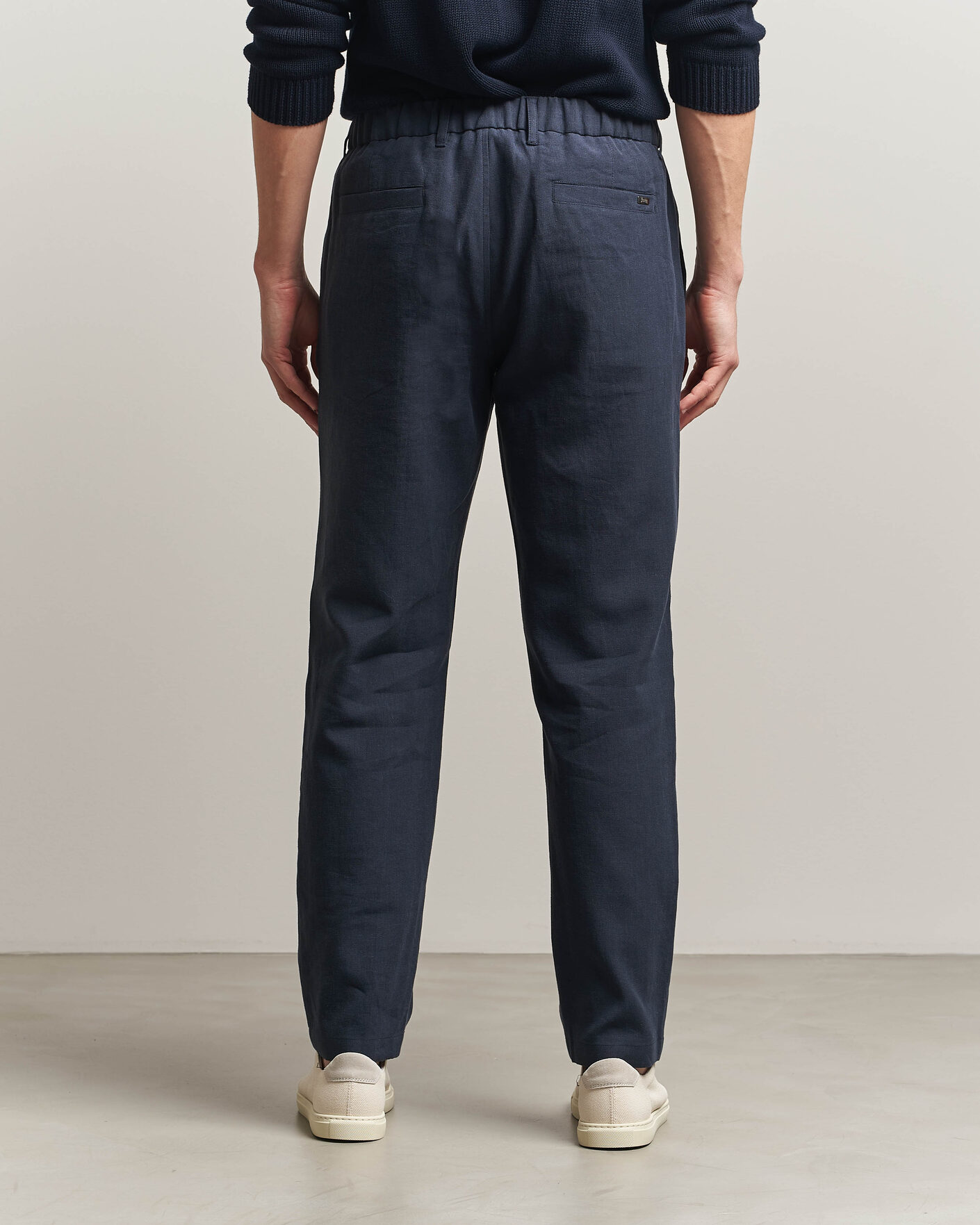 Herre | Bukser | Herno | Cotton/Linen Drawstring Pants Navy
