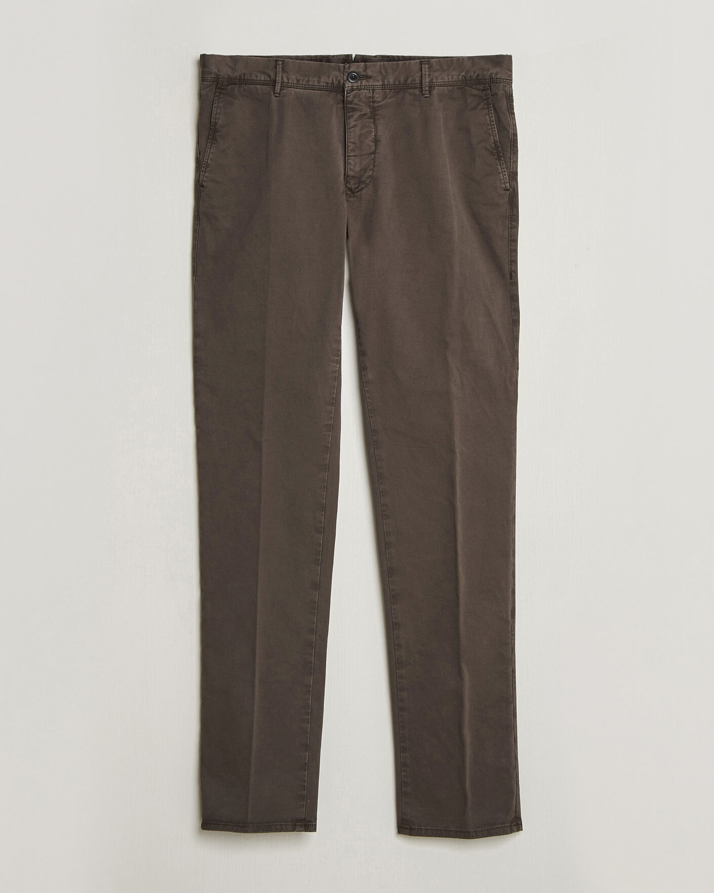 Herre | Bukser | Incotex | Slim Fit Garment Dyed Slacks Dark Brown