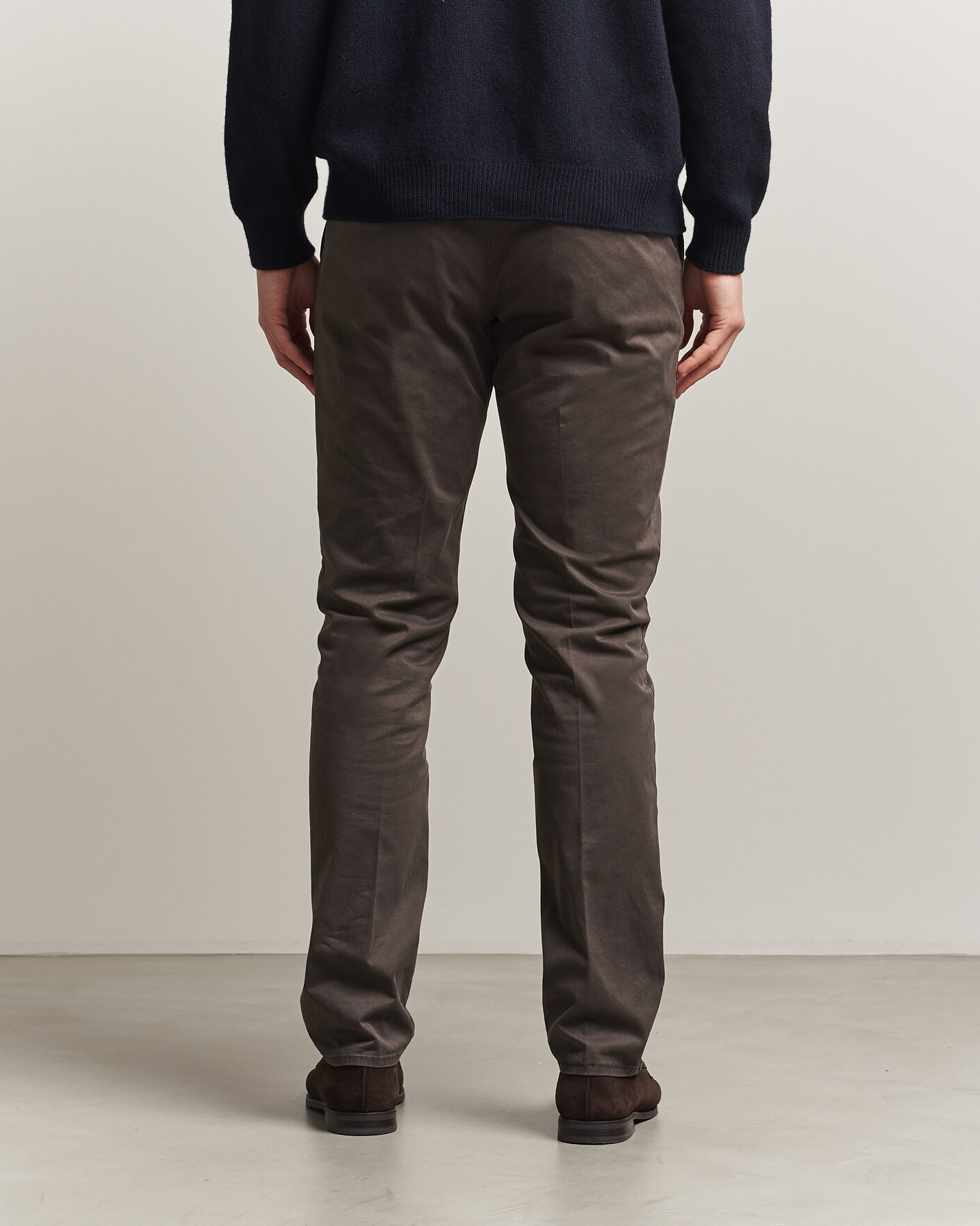 Herre | Bukser | Incotex | Slim Fit Garment Dyed Slacks Dark Brown