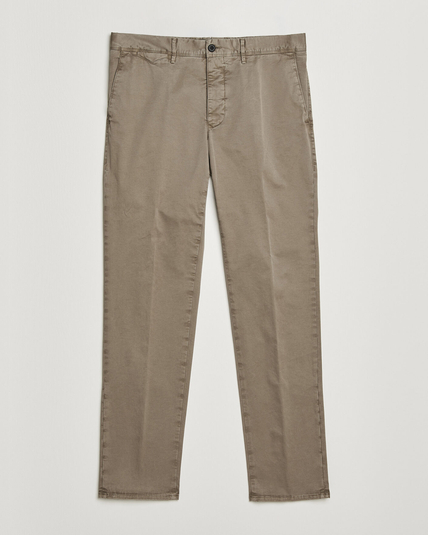 Herre | Bukser | Incotex | Regular Fit Garment Dyed Slacks Brown