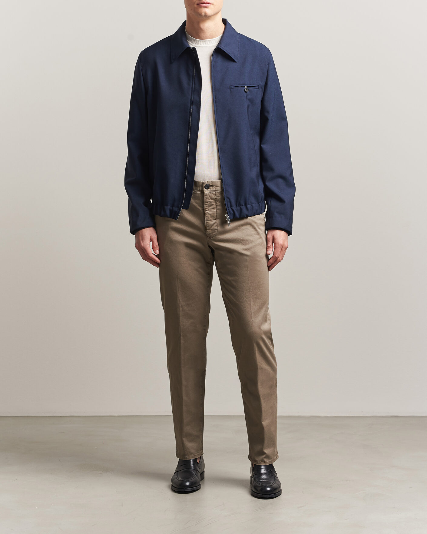 Herre | Bukser | Incotex | Regular Fit Garment Dyed Slacks Brown