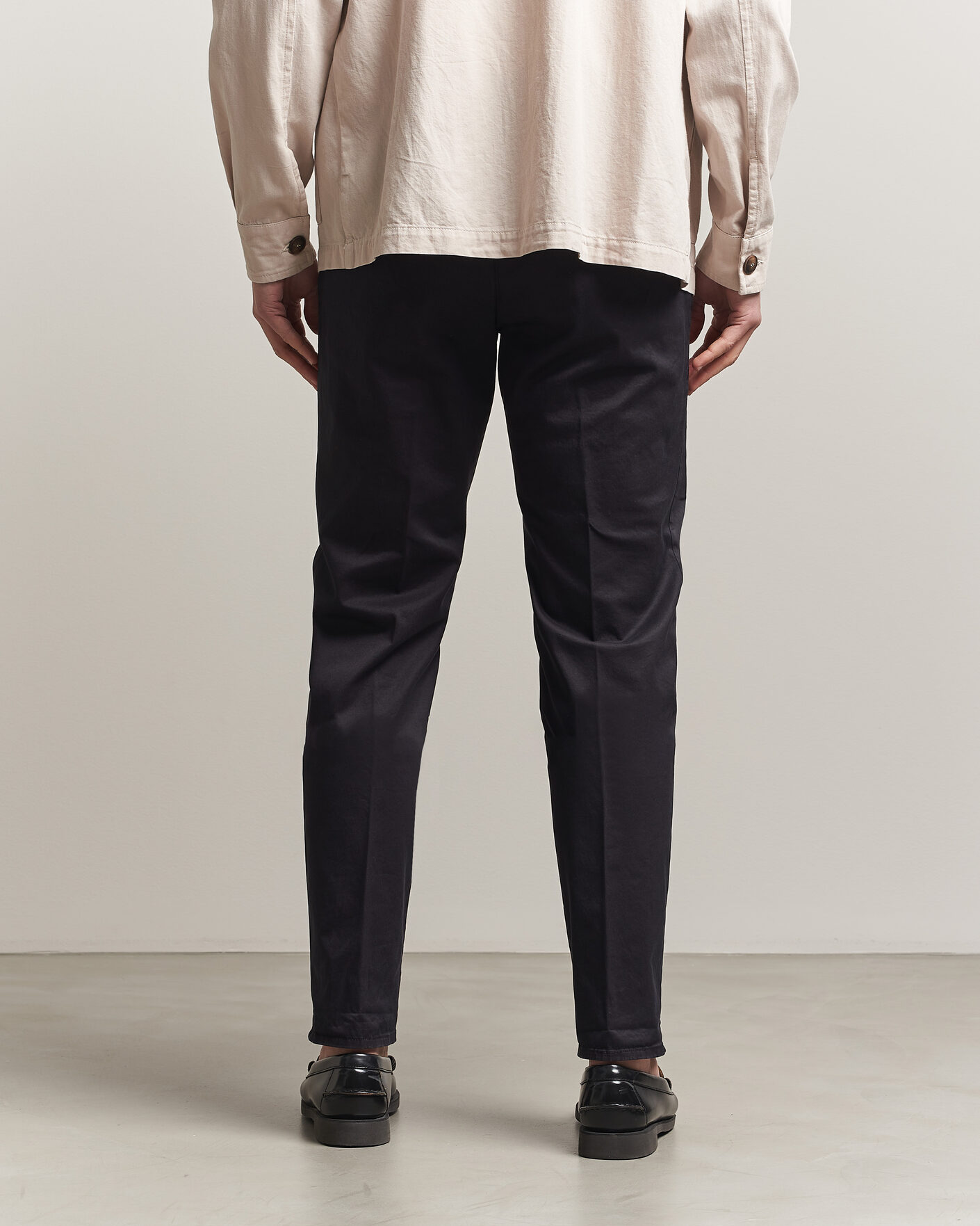 Herre | Bukser | Incotex | Regular Fit Garment Dyed Slacks Navy