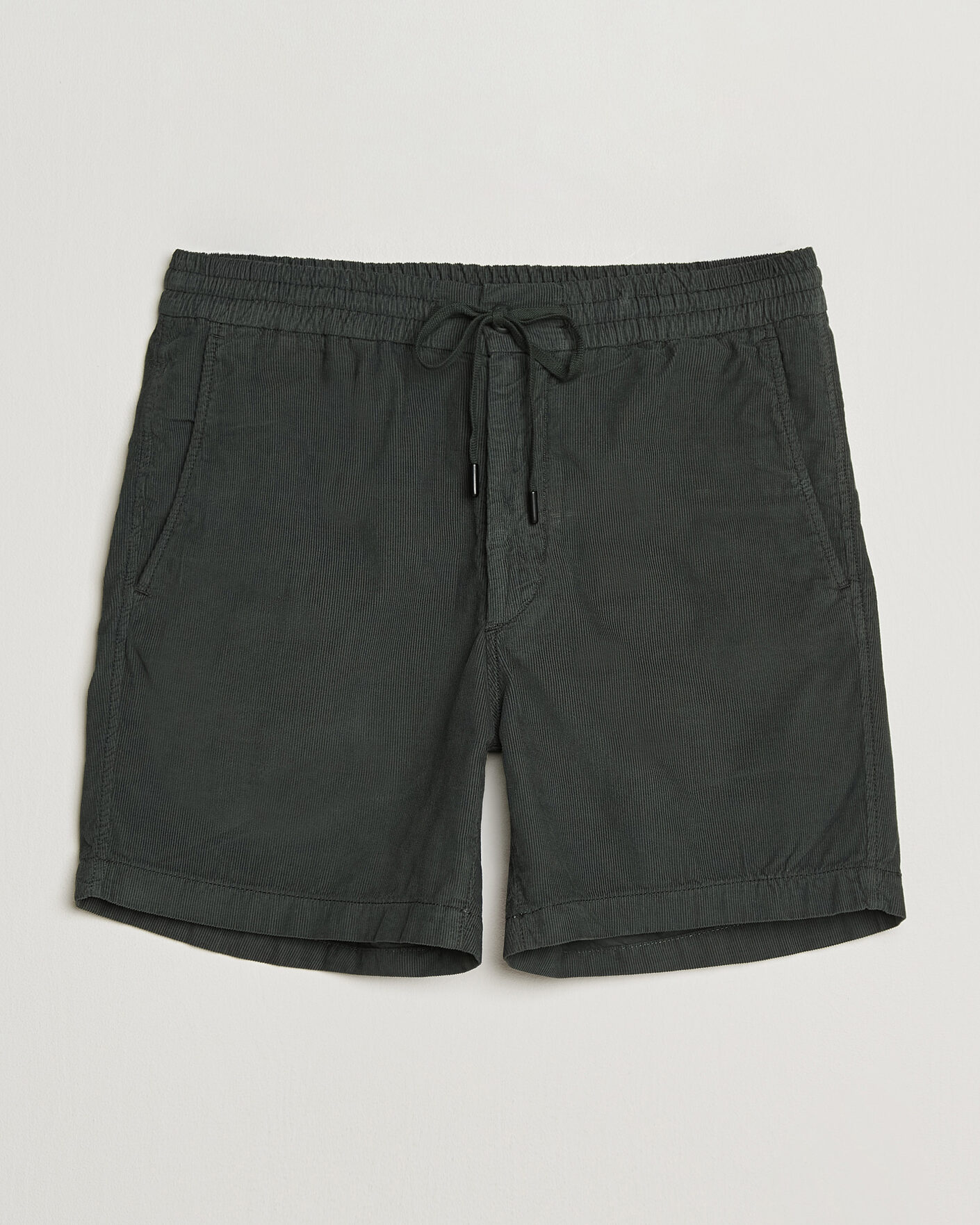 Herre | Shorts | Incotex | Baby Corduroy Drawstring Shorts Dark Green