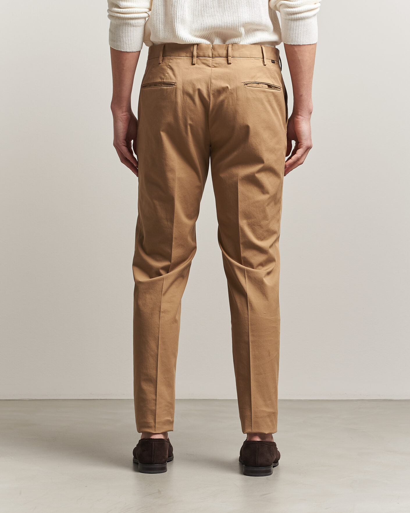 Herre | Bukser | Incotex | Slim Fit Comfort Chinos Khaki