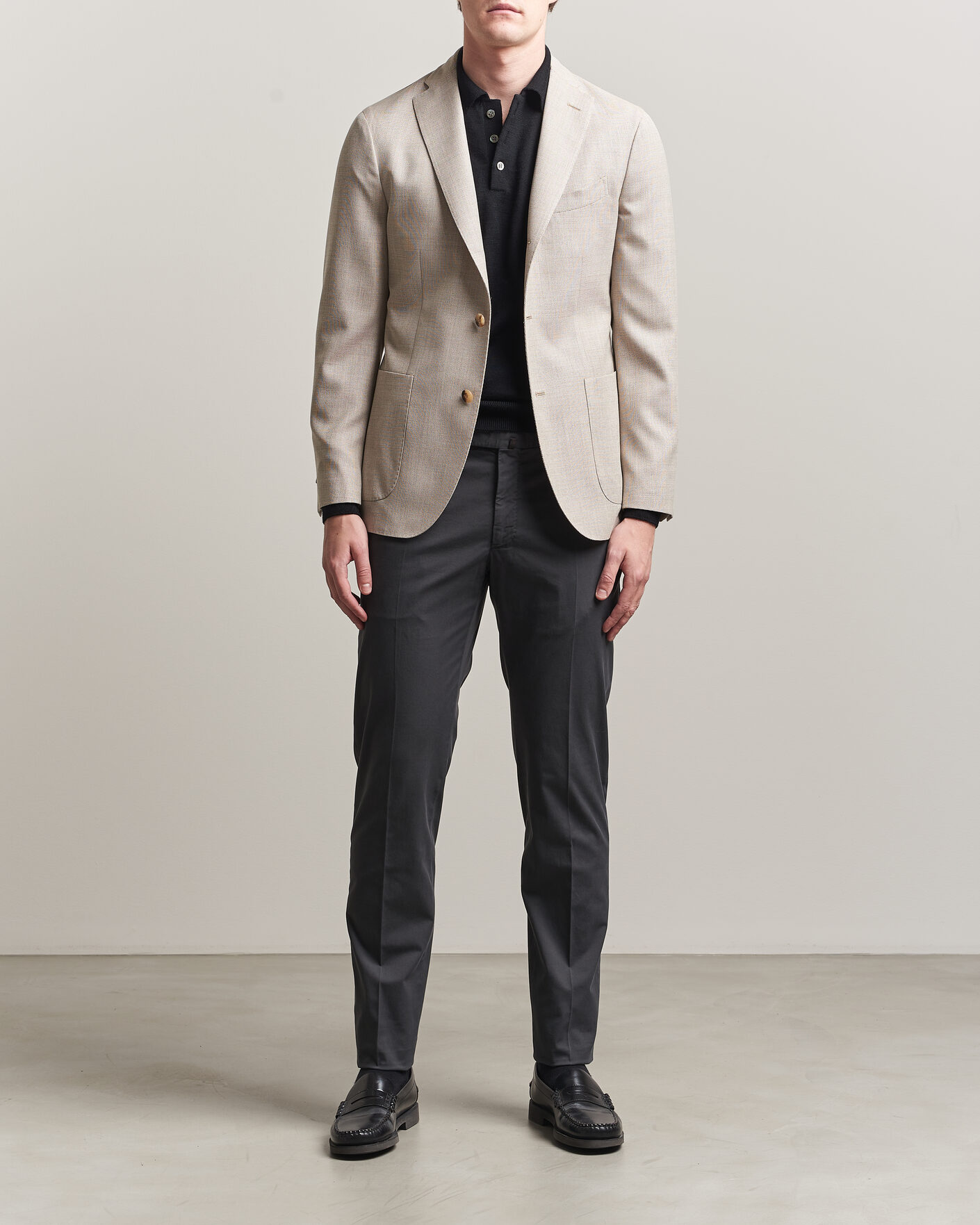 Herre | Bukser | Incotex | Slim Fit Comfort Chinos Dark Grey