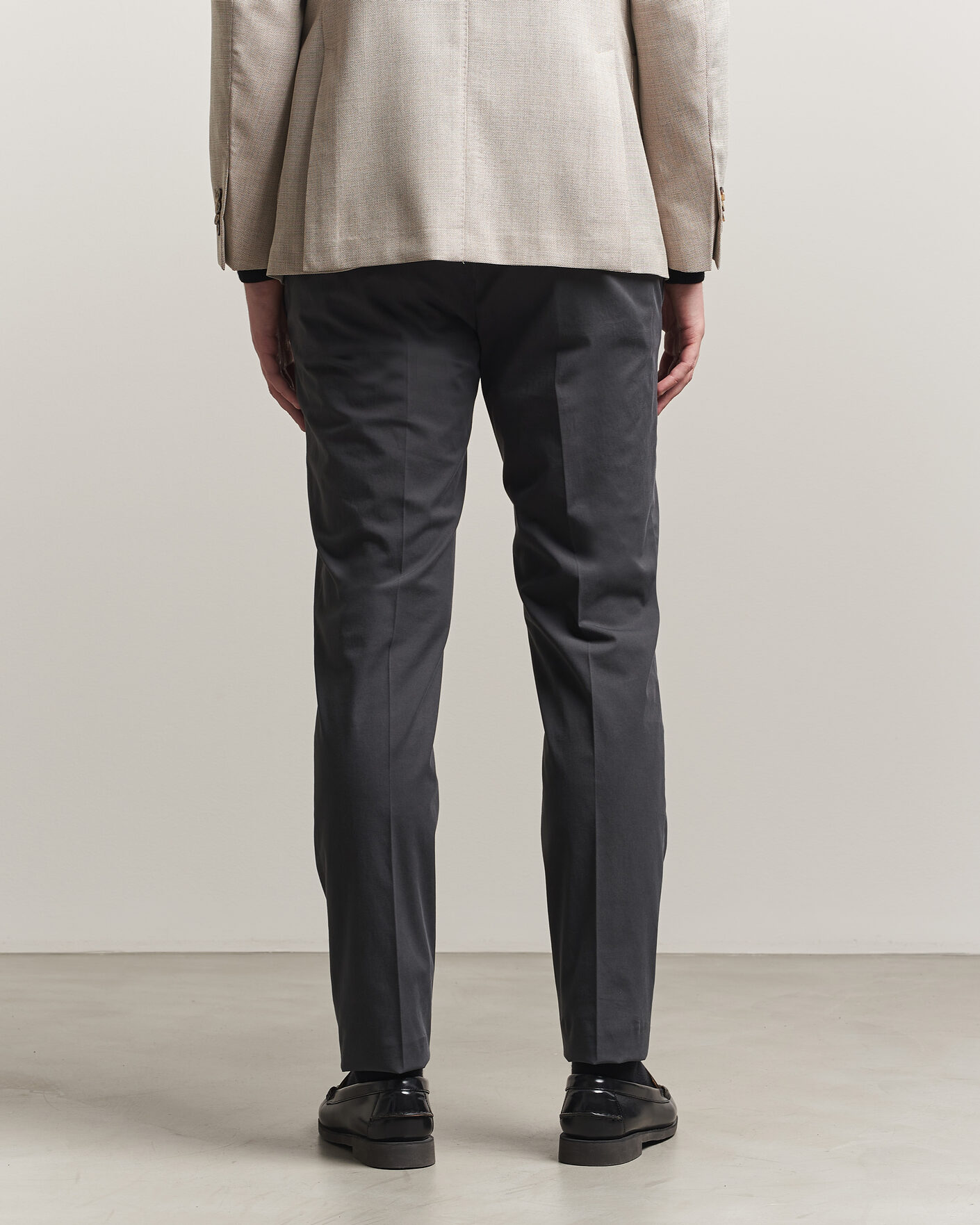 Herre | Bukser | Incotex | Slim Fit Comfort Chinos Dark Grey