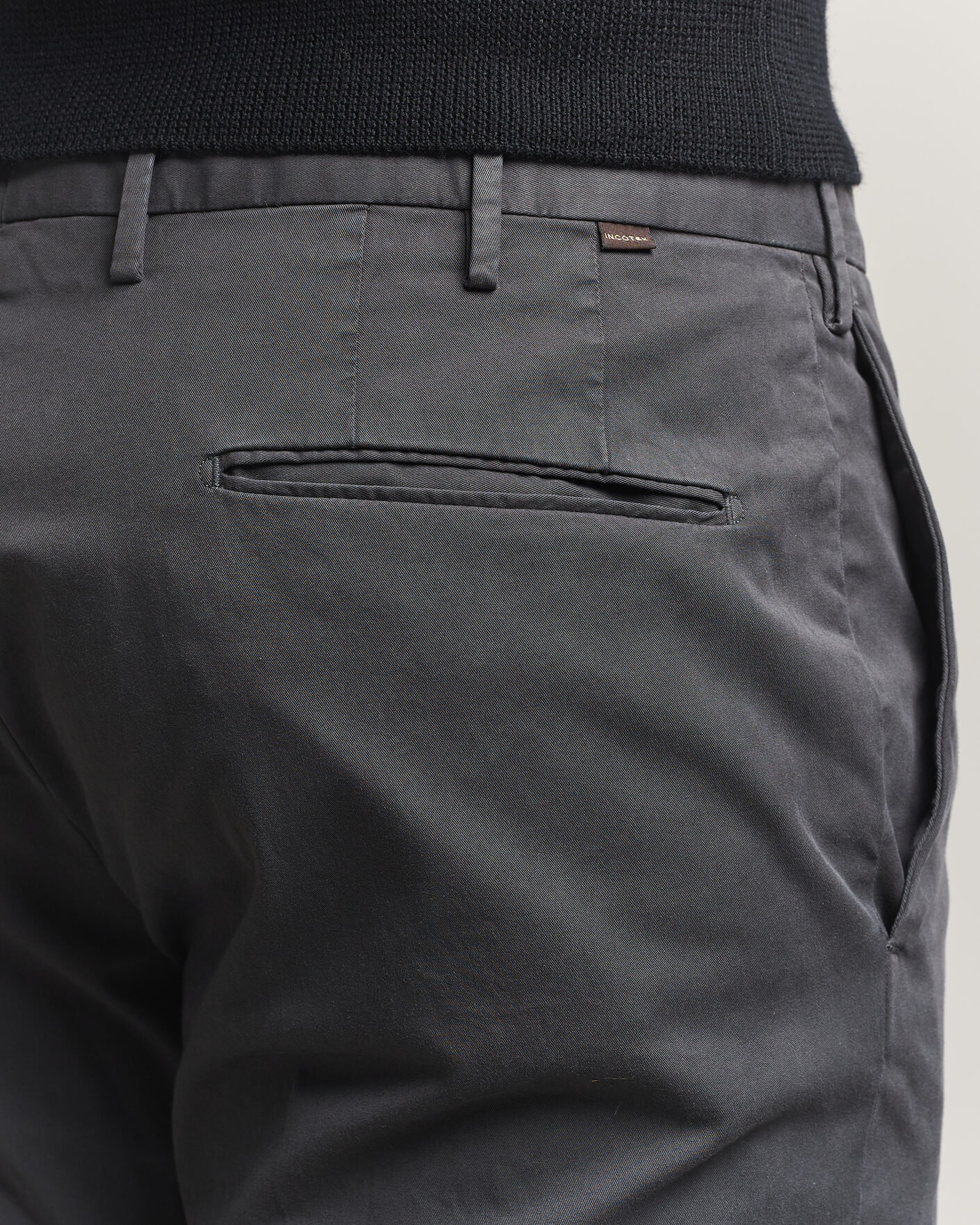 Herre | Bukser | Incotex | Slim Fit Comfort Chinos Dark Grey