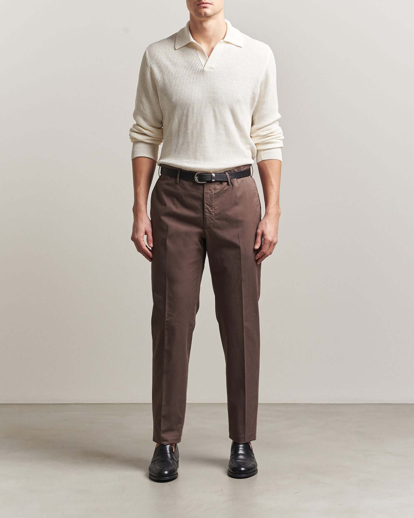 Herre | Bukser | Incotex | Regular Fit Comfort Chinos Dark Brown