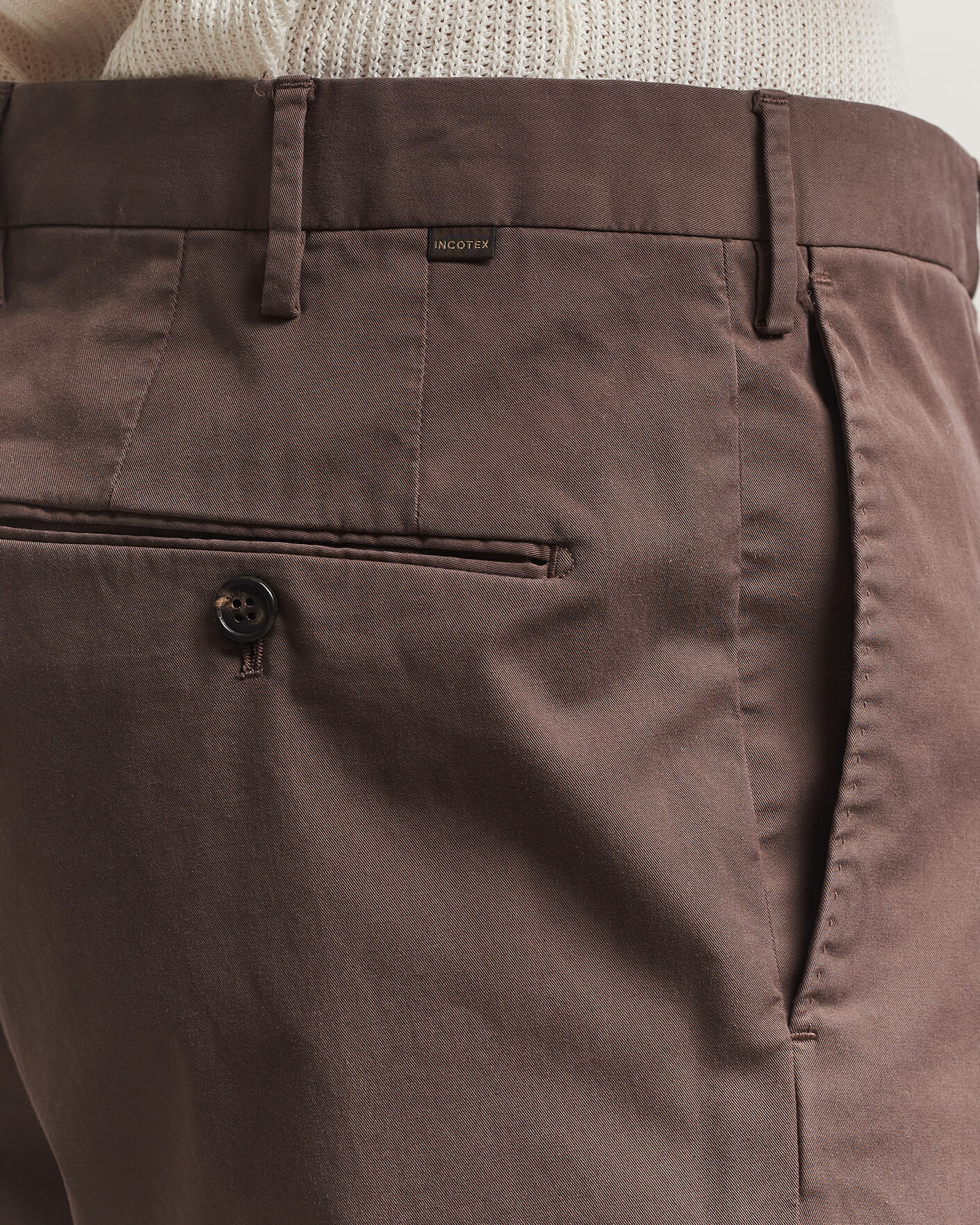Herre | Bukser | Incotex | Regular Fit Comfort Chinos Dark Brown