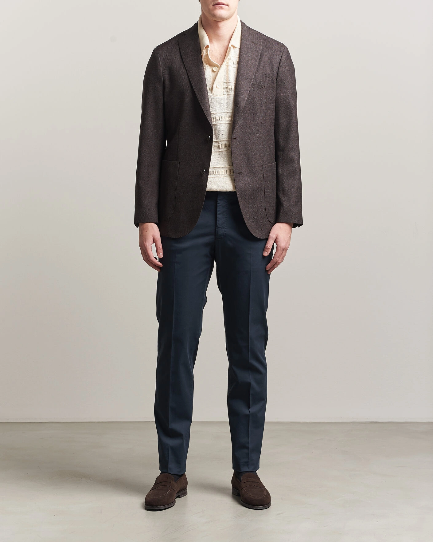 Herre | Bukser | Incotex | Regular Fit Comfort Chinos Navy