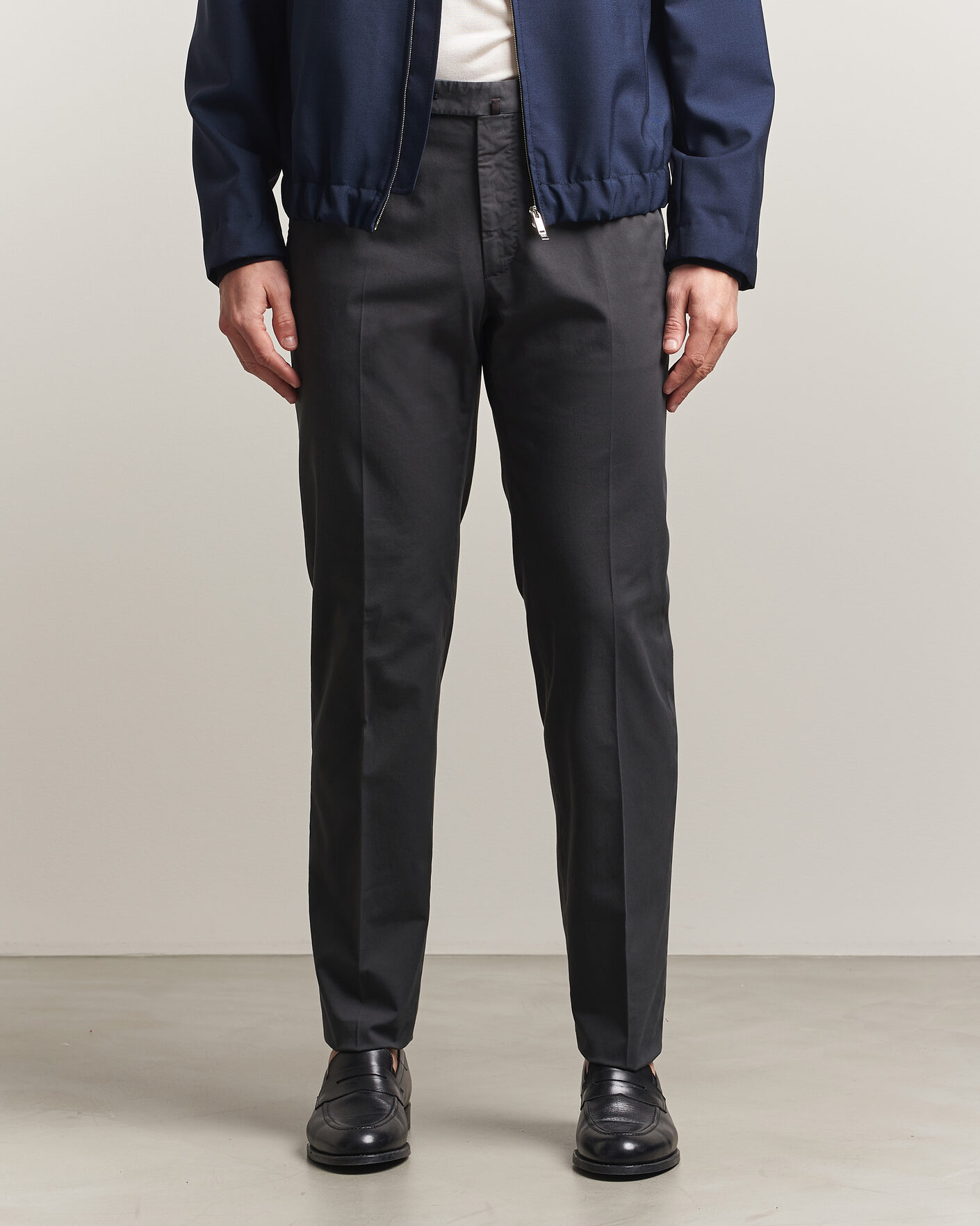 Herre | Bukser | Incotex | Regular Fit Comfort Chinos Dark Grey