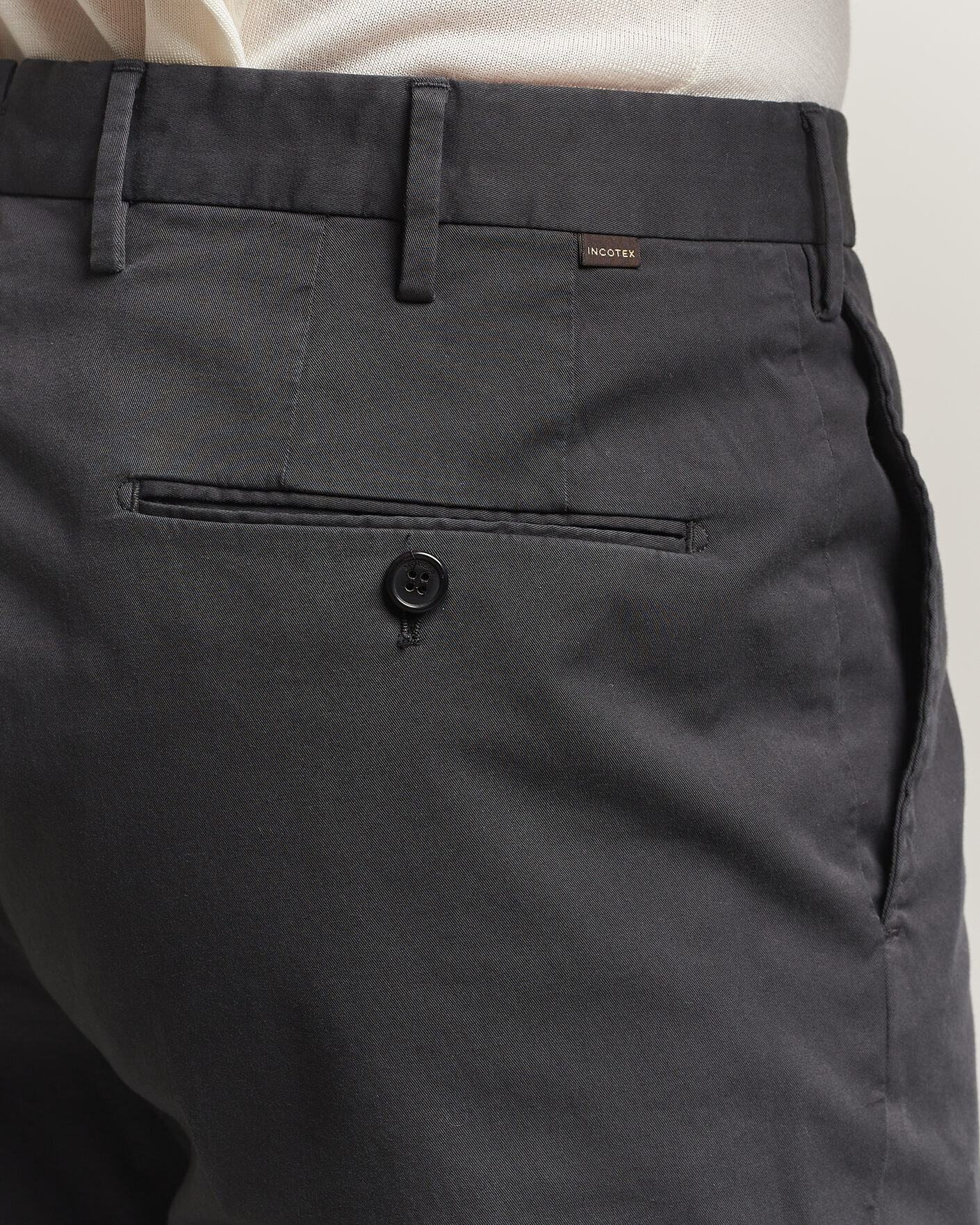 Herre | Bukser | Incotex | Regular Fit Comfort Chinos Dark Grey