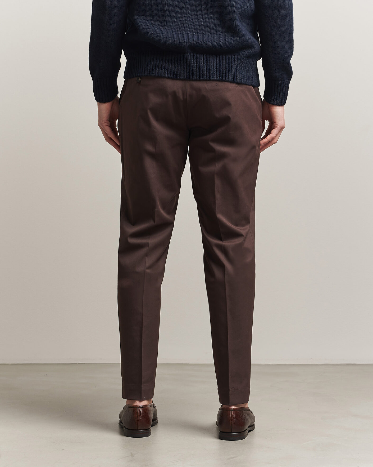 Herre | Bukser | Incotex | Regular Fit Flexgab Cotton Chinos Dark Brown