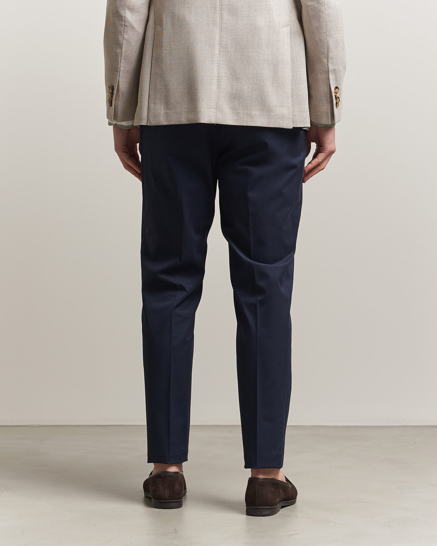 Herre | Bukser | Incotex | Regular Fit Flexgab Cotton Chinos Navy